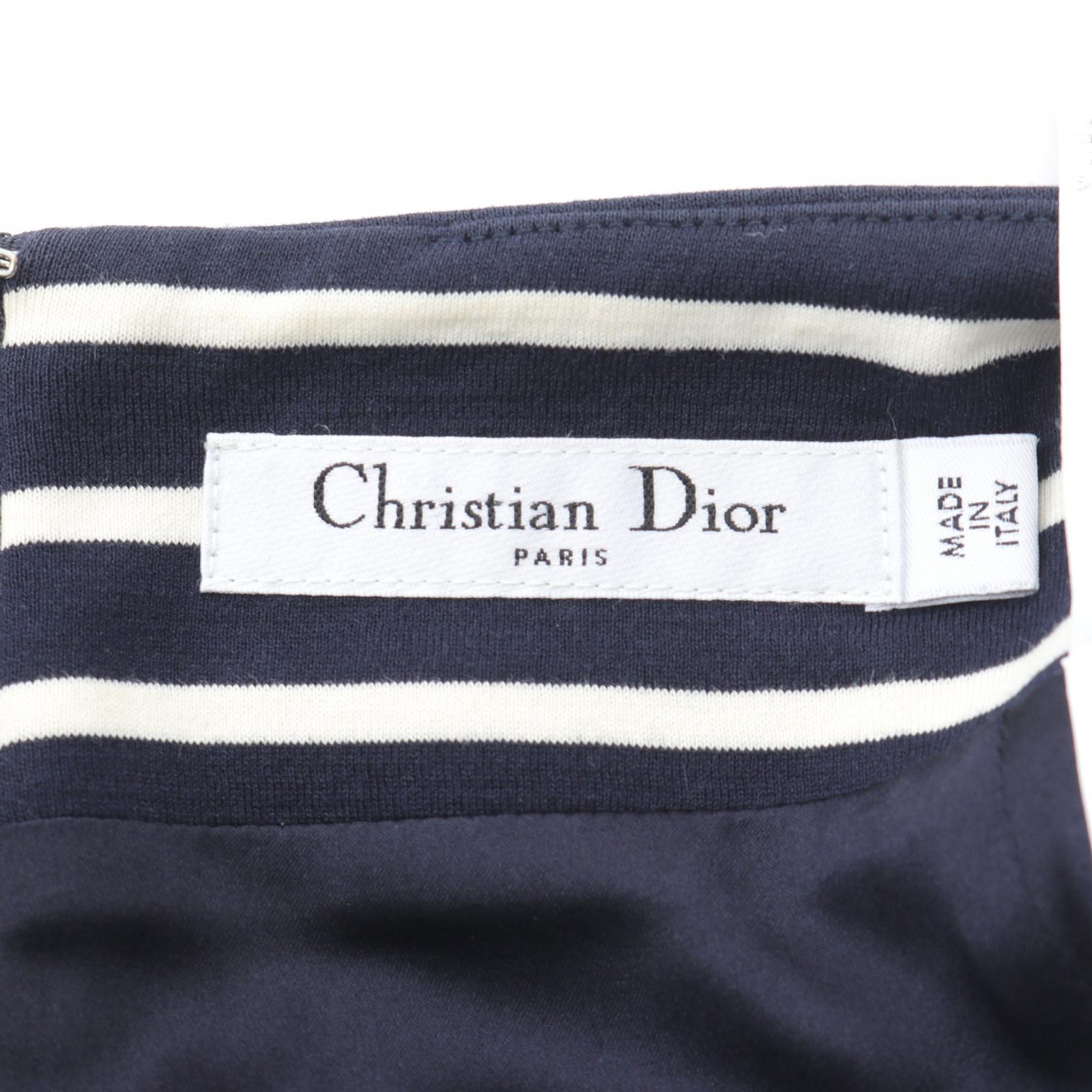 Dior Marine Stripe Cotton Skirt