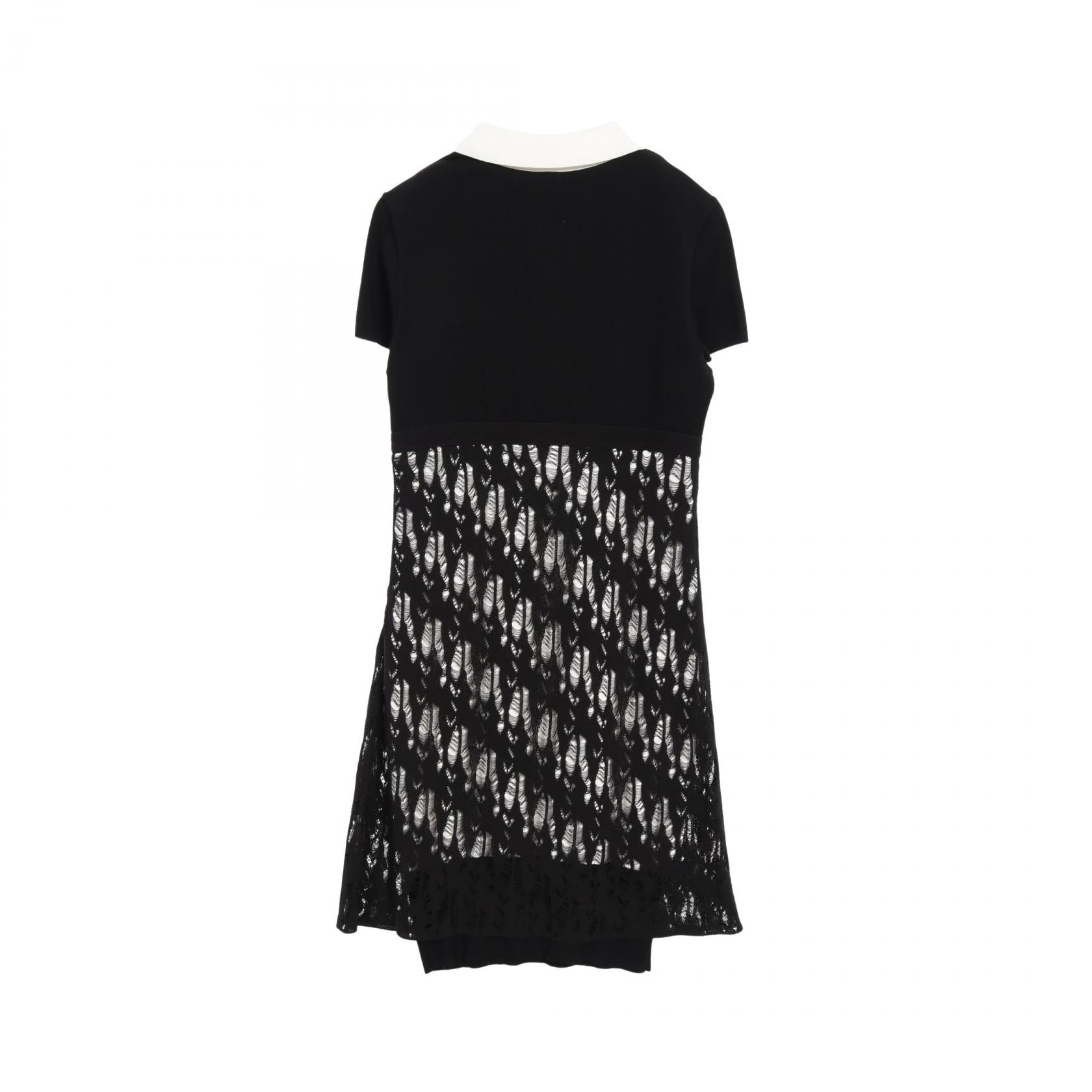 Chanel Coco Mark Button Cotton Rayon Dress