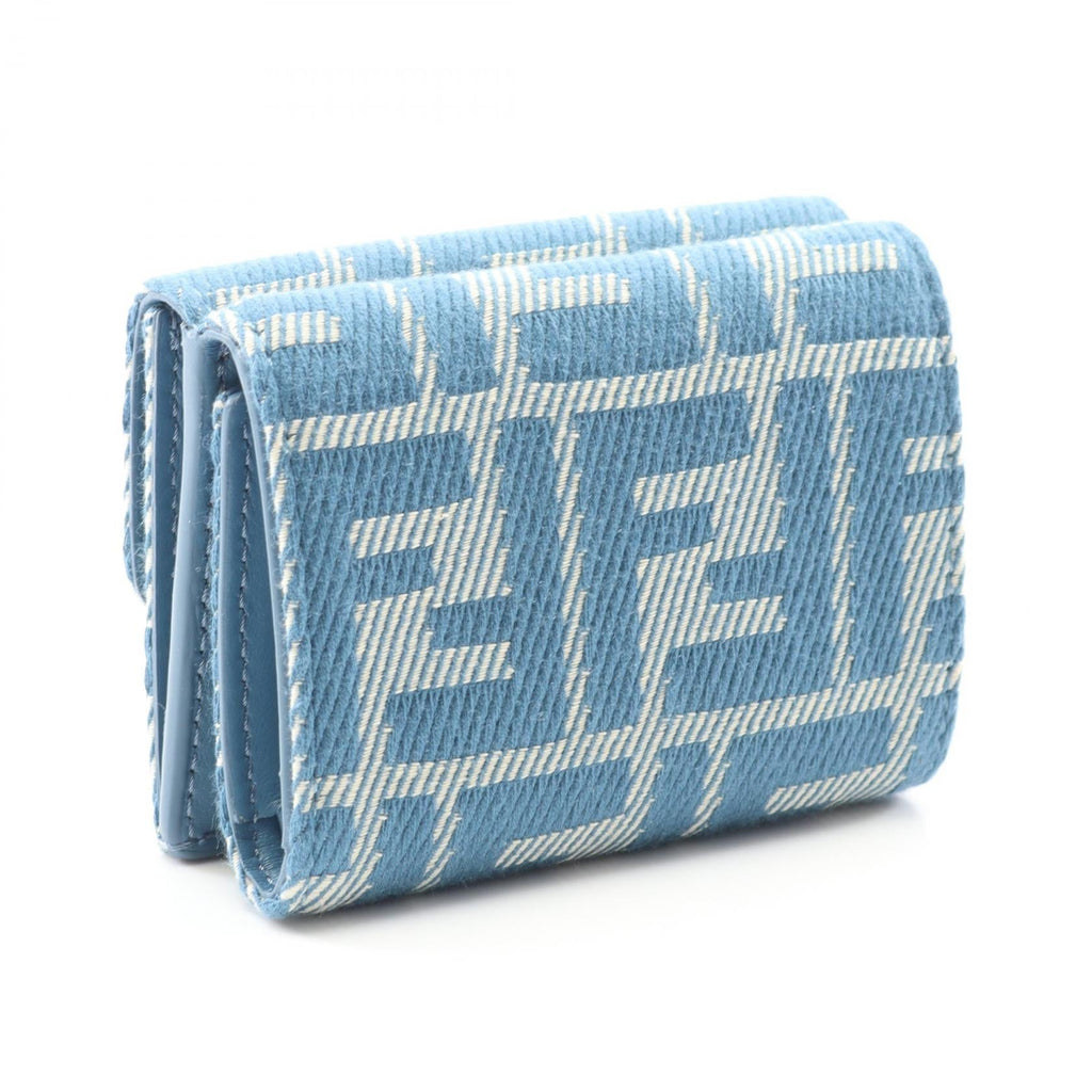Fendi Baguette Zucca Canvas Trifold Wallet