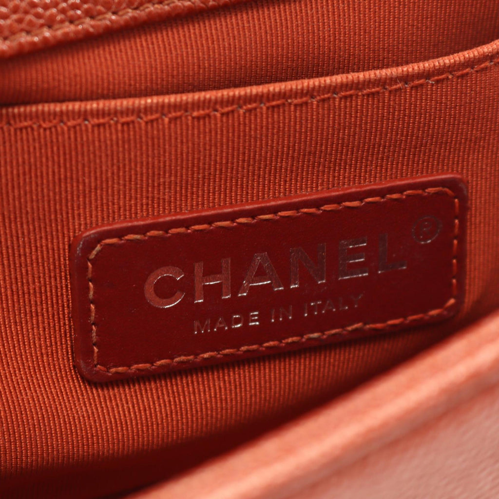 Chanel Boy Chanel Chevron V Stitch Caviar Shoulder Bag