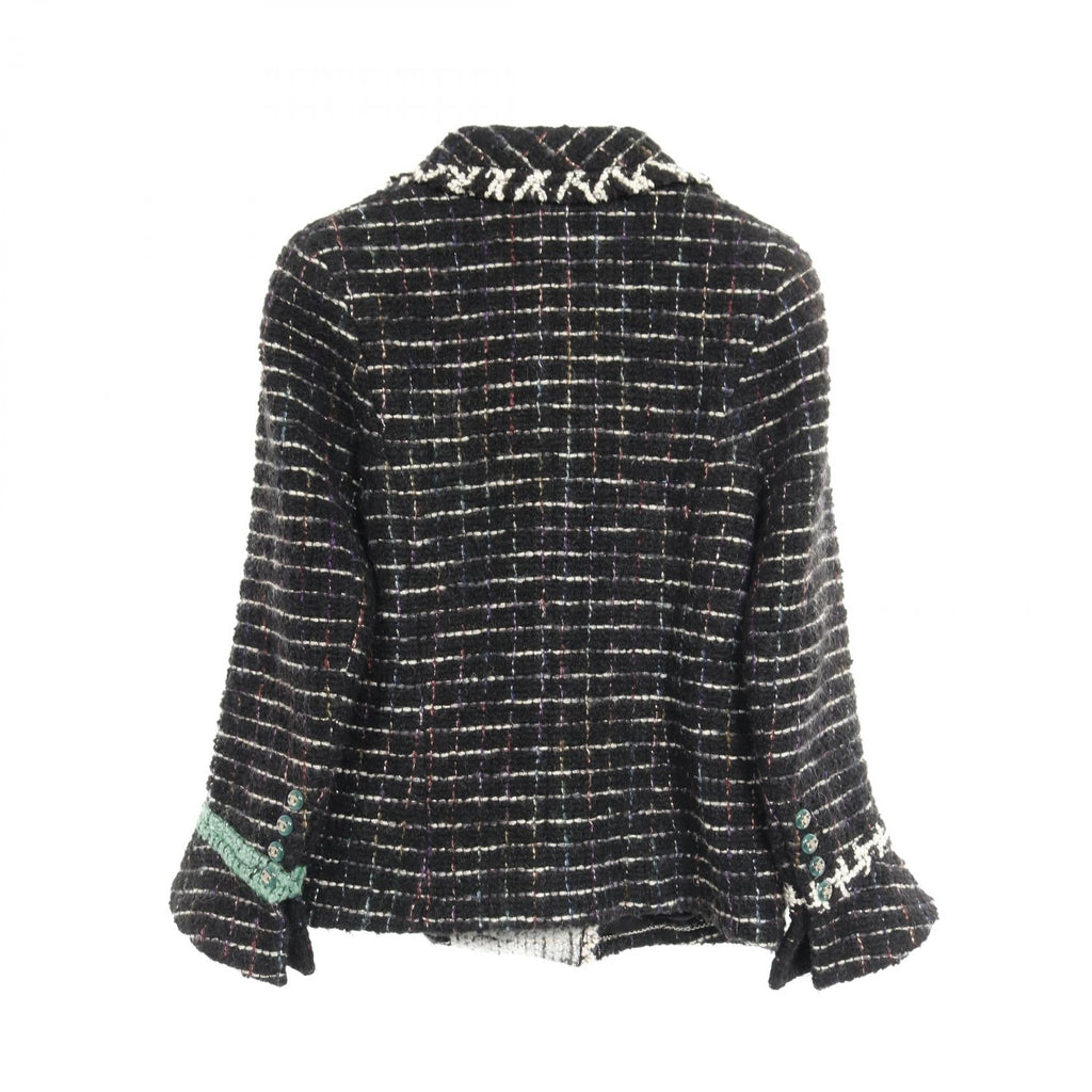 Chanel Coco Mark Button Wool Silk Outerwear