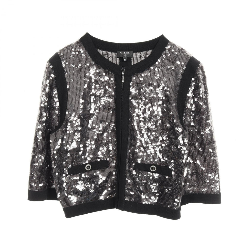 Chanel Coco Mark Sequin Nylon Cotton Jacket