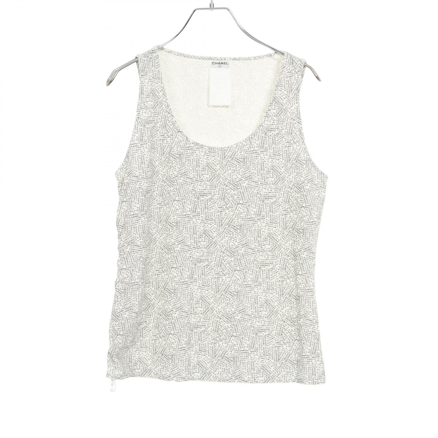 Chanel Logo Pattern Nylon Tank Top