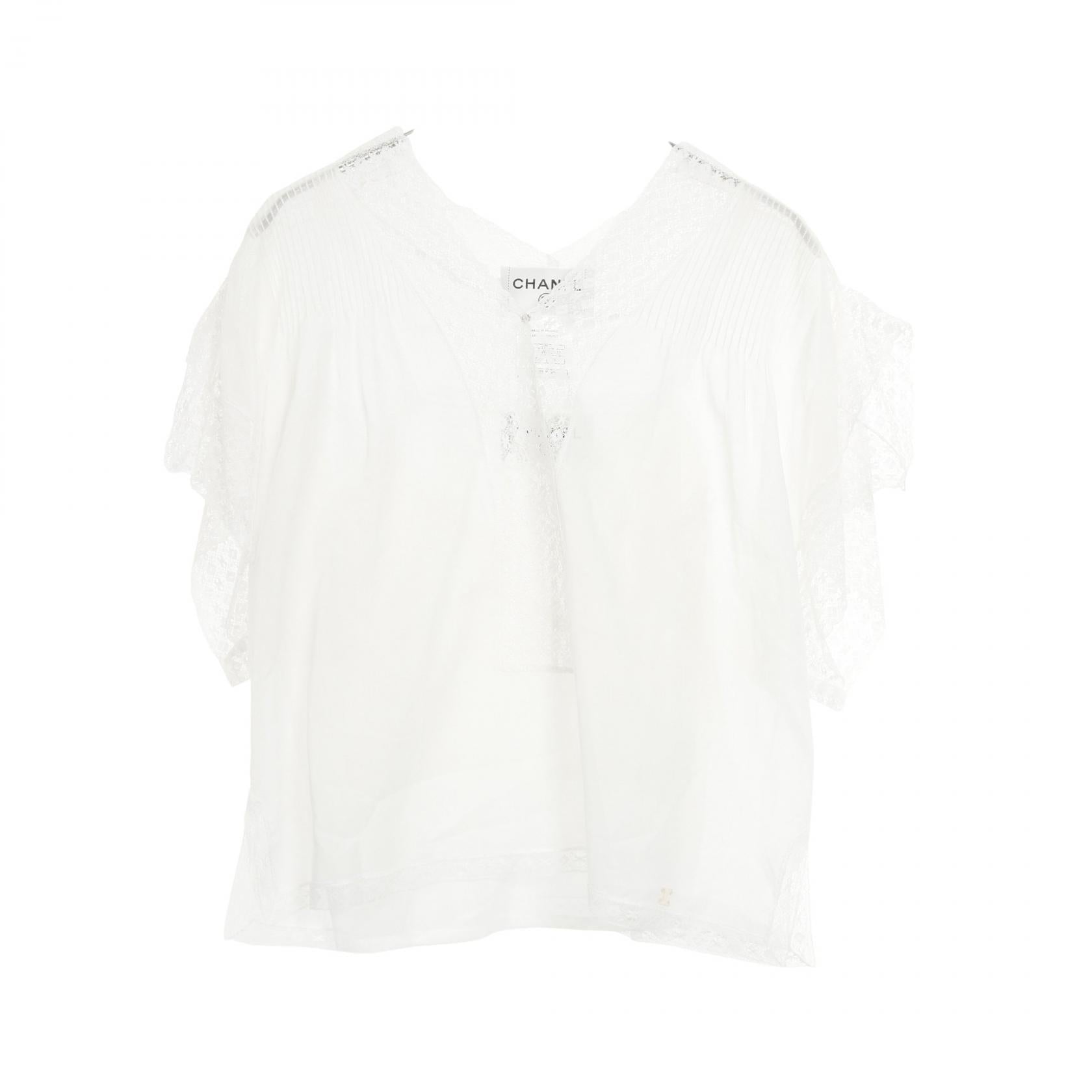 Chanel Coco Mark Cotton Blouse