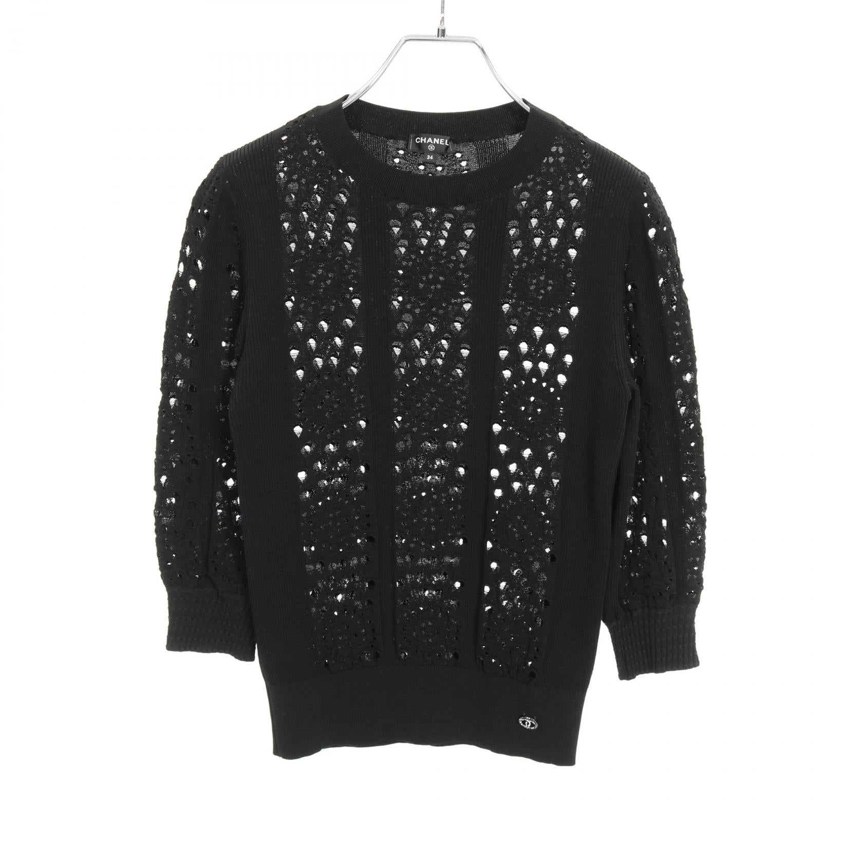 Chanel Coco Mark Cotton Knit Top