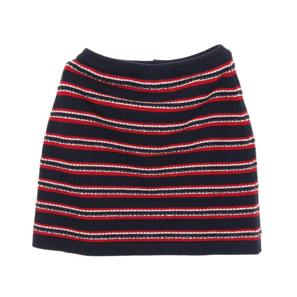 Chanel Coco Mark Button Cashmere Skirt
