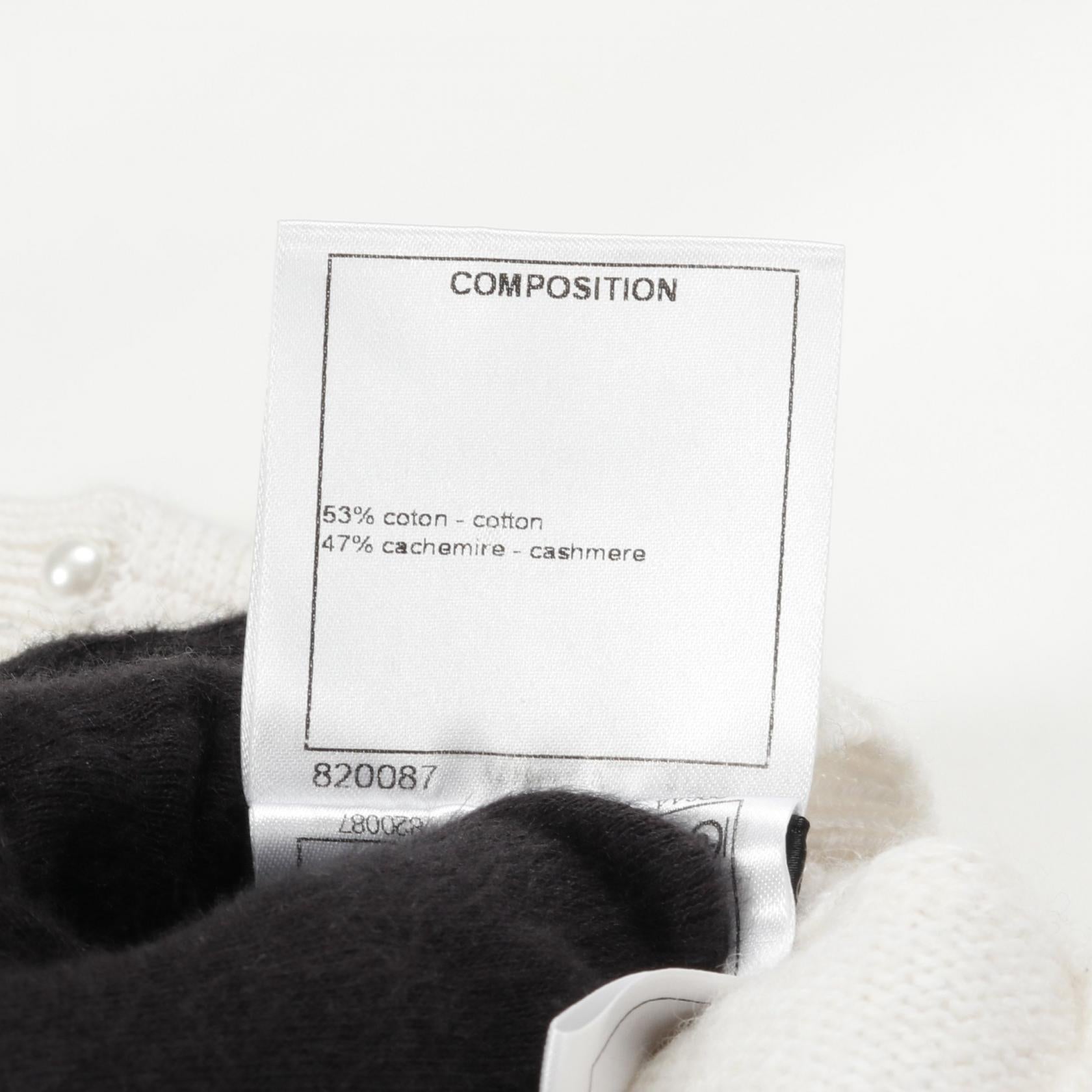Chanel Pearl Trim Cotton Cashmere Dress
