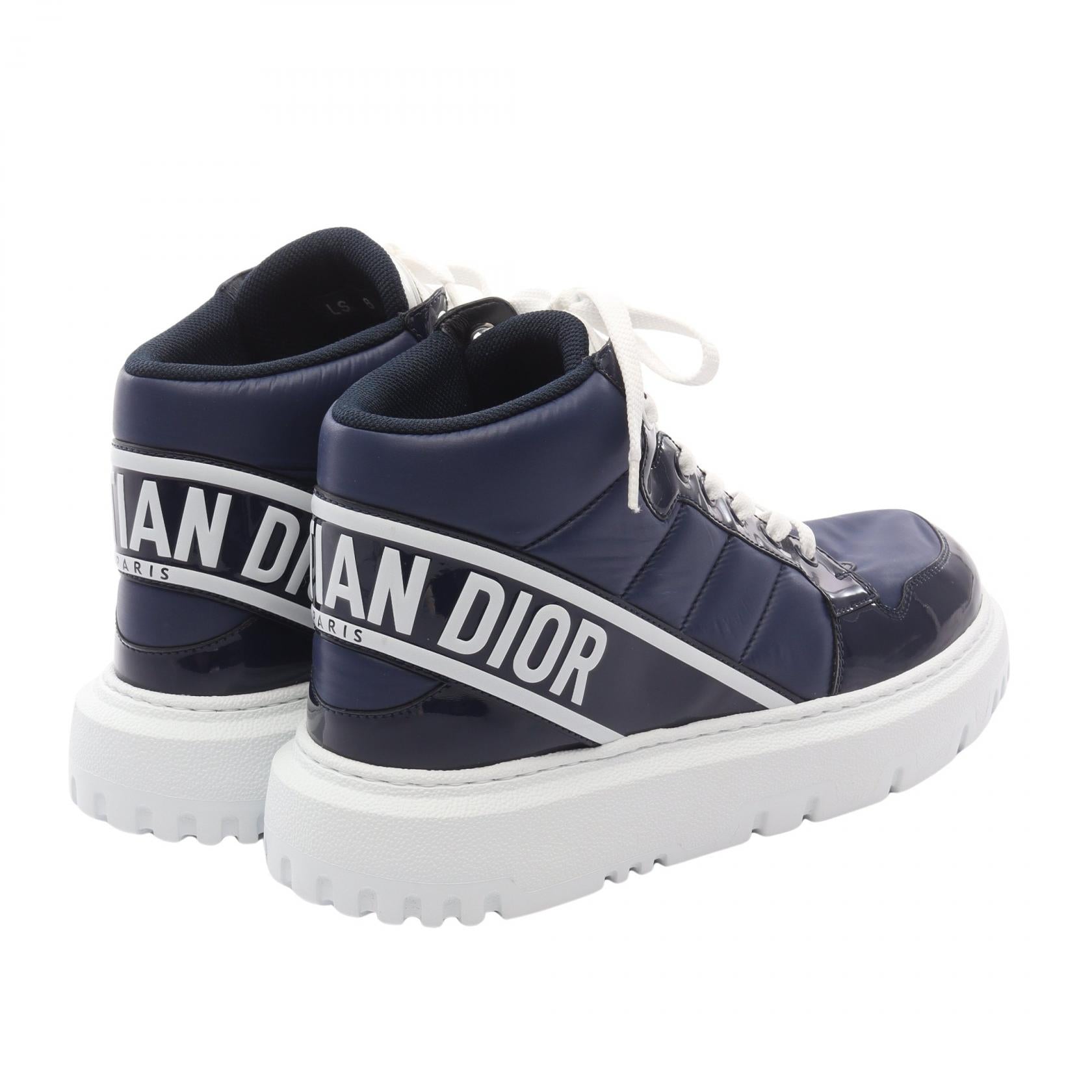 Dior D-Player Nylon Patent Leather Sneakers