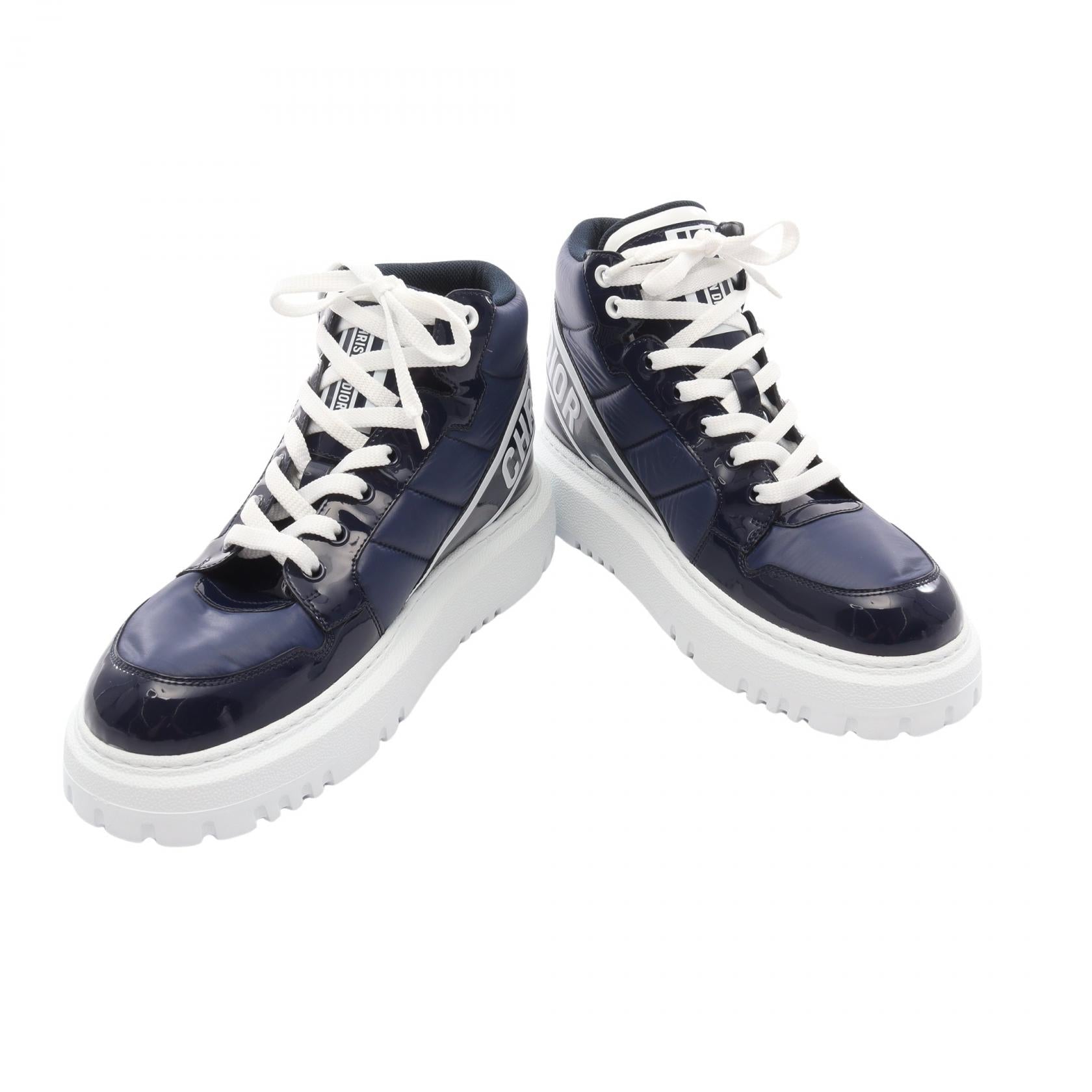 Dior D-Player Nylon Patent Leather Sneakers