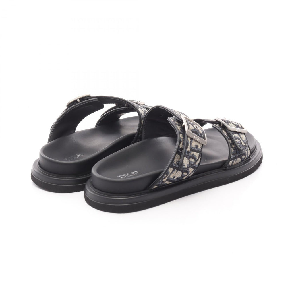 Dior Homme Dior Aqua Oblique Canvas Leather Sandals