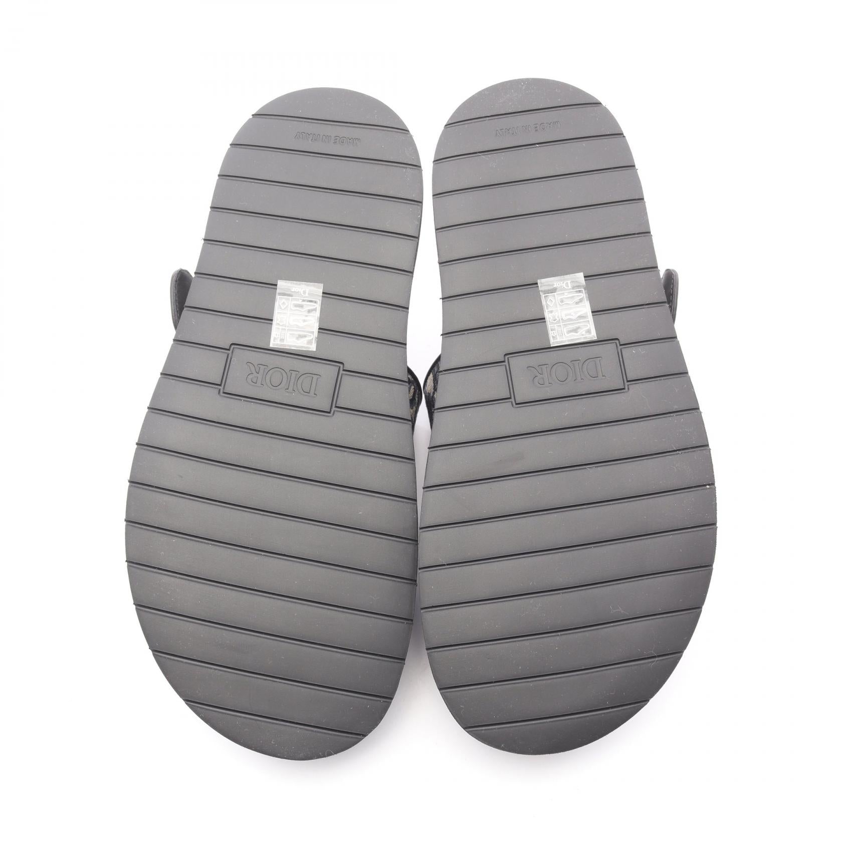 Dior Homme Dior Aqua Oblique Canvas Leather Sandals