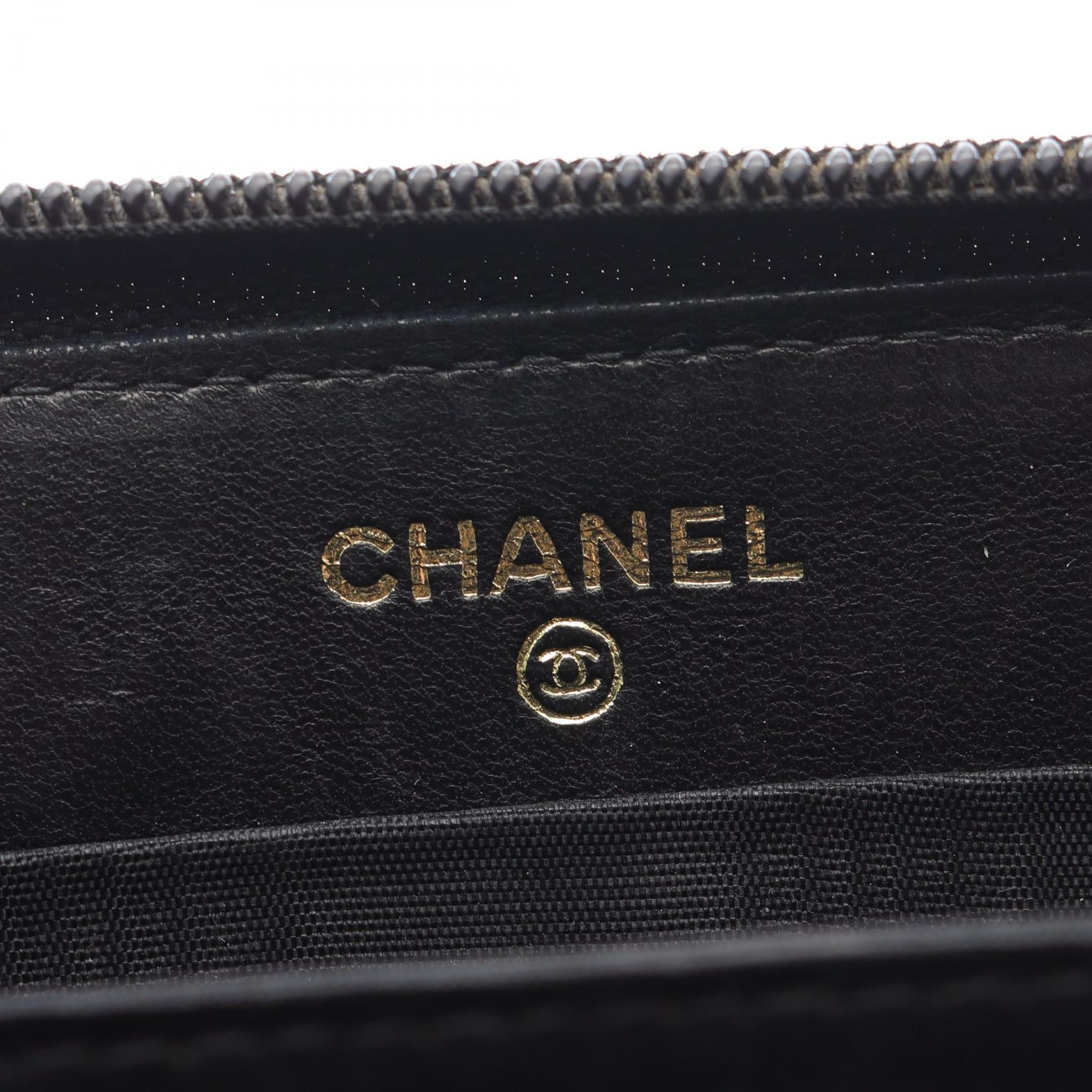 Chanel Coco Mark Calfskin Long Wallet