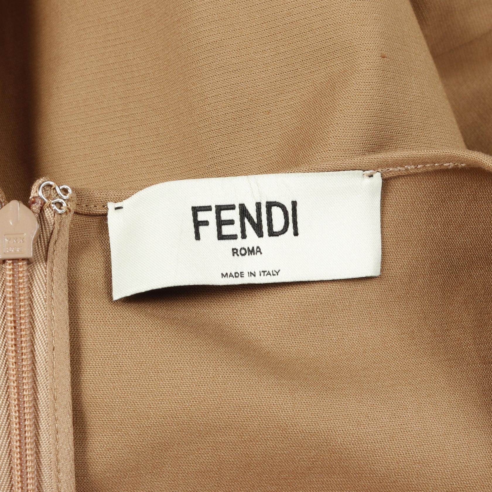 Fendi Long Flare Dress Cotton Dress