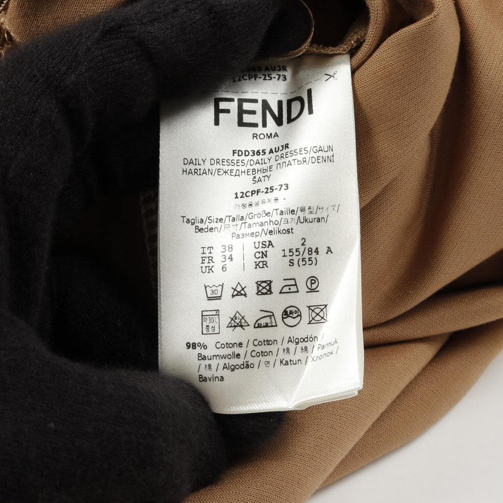 Fendi Long Flare Dress Cotton Dress