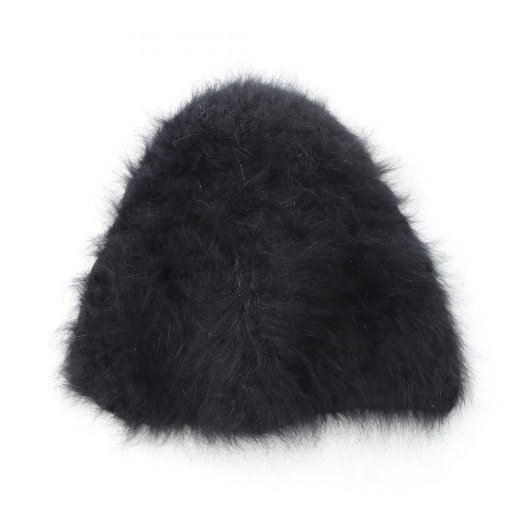 Chanel Coco Mark Angora Knit Cap