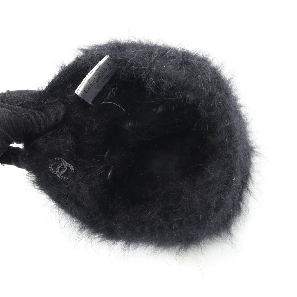 Chanel Coco Mark Angora Knit Cap