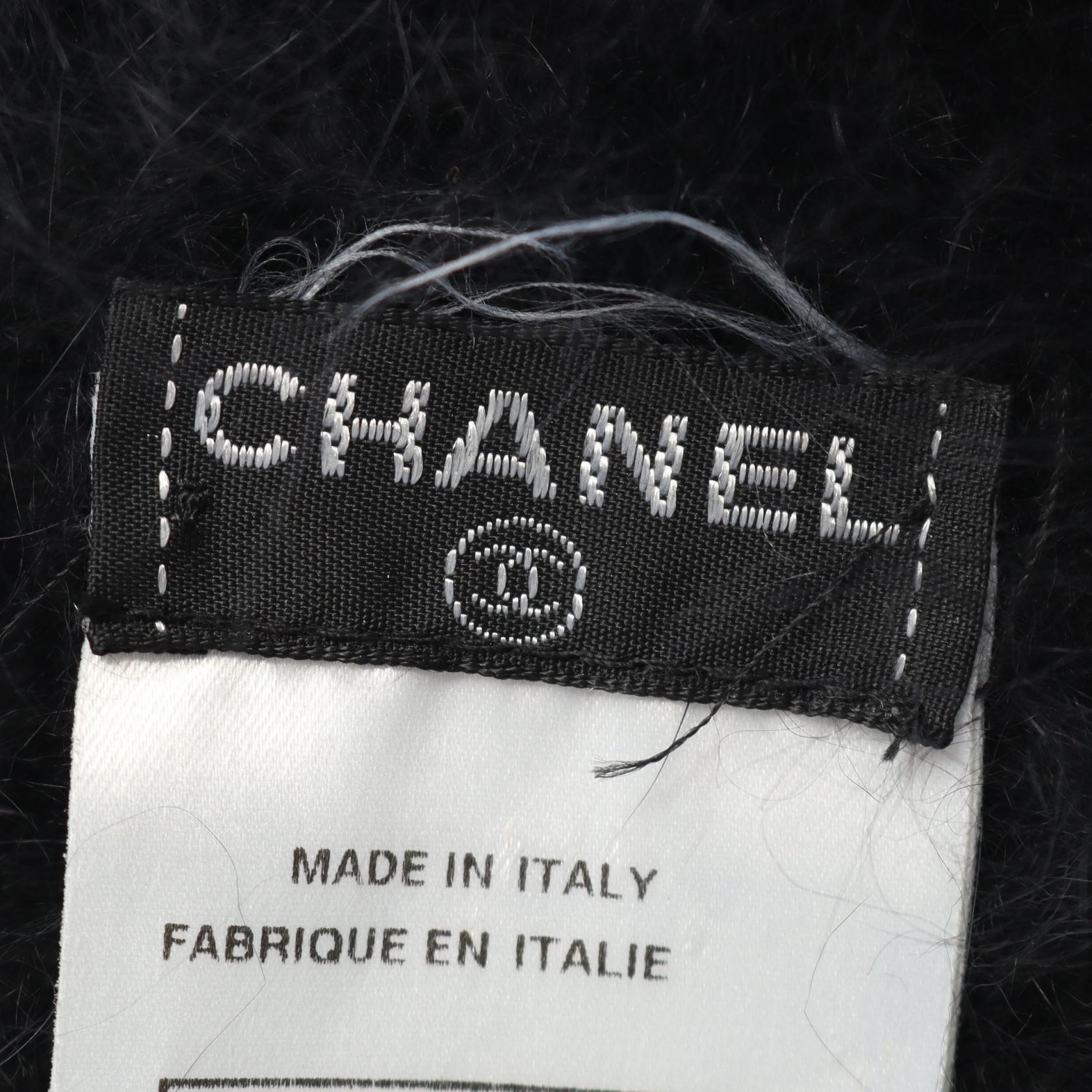 Chanel Coco Mark Angora Knit Cap