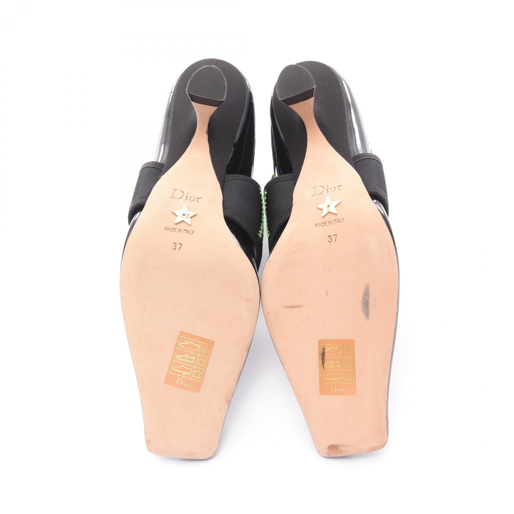 Christian Dior Christian Dior × Roger Vivier Patent Leather Fabric Pumps