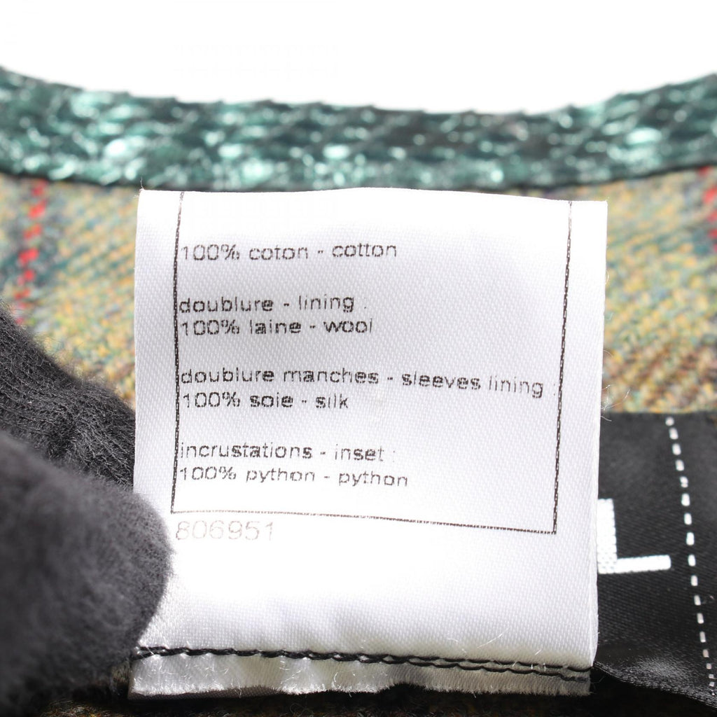 Chanel Coco Mark Gripoix Button Cotton Python Jacket