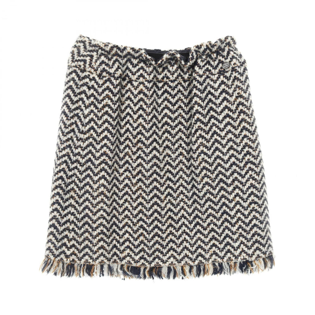 Chanel Coco Mark Wool Nylon Skirt