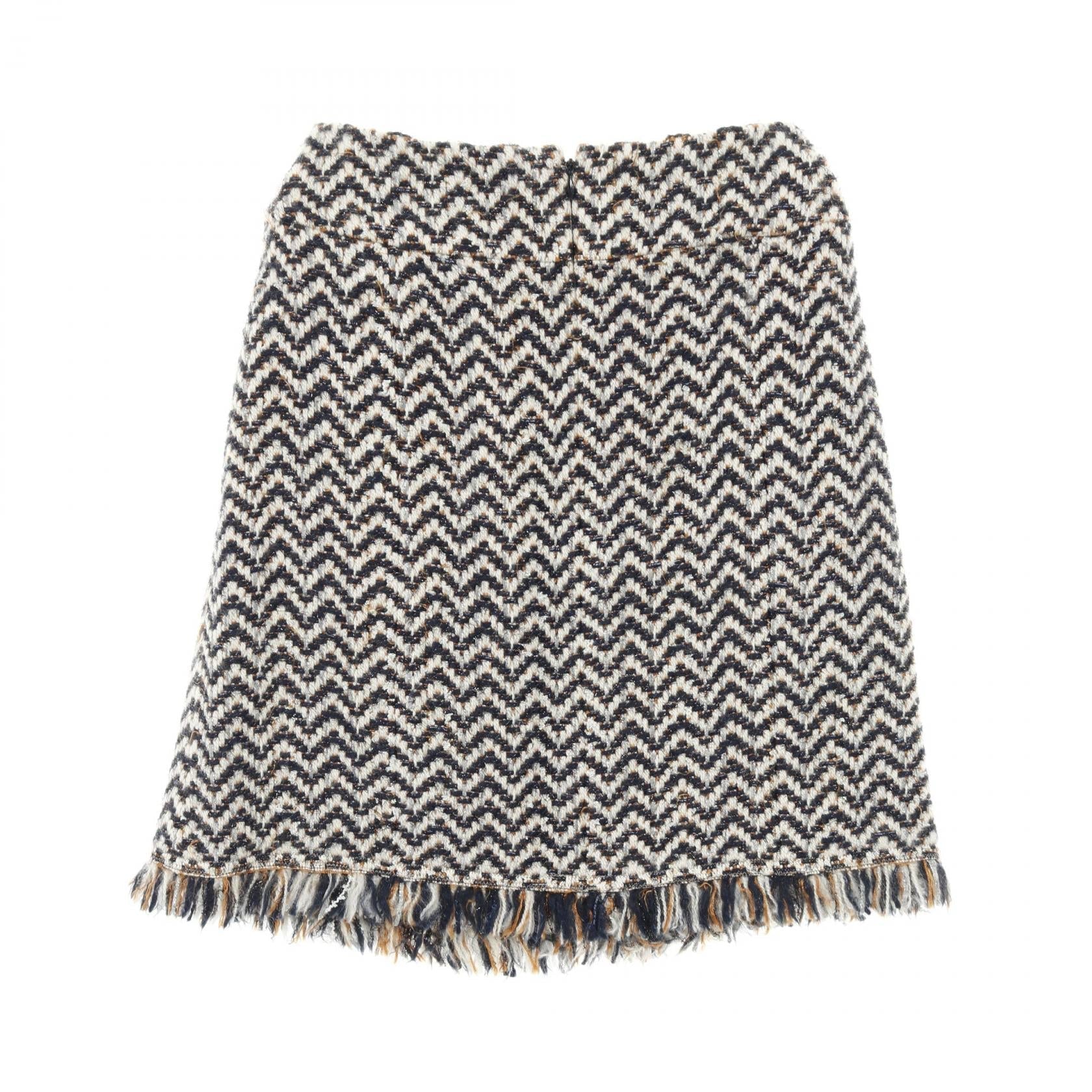 Chanel Coco Mark Wool Nylon Skirt