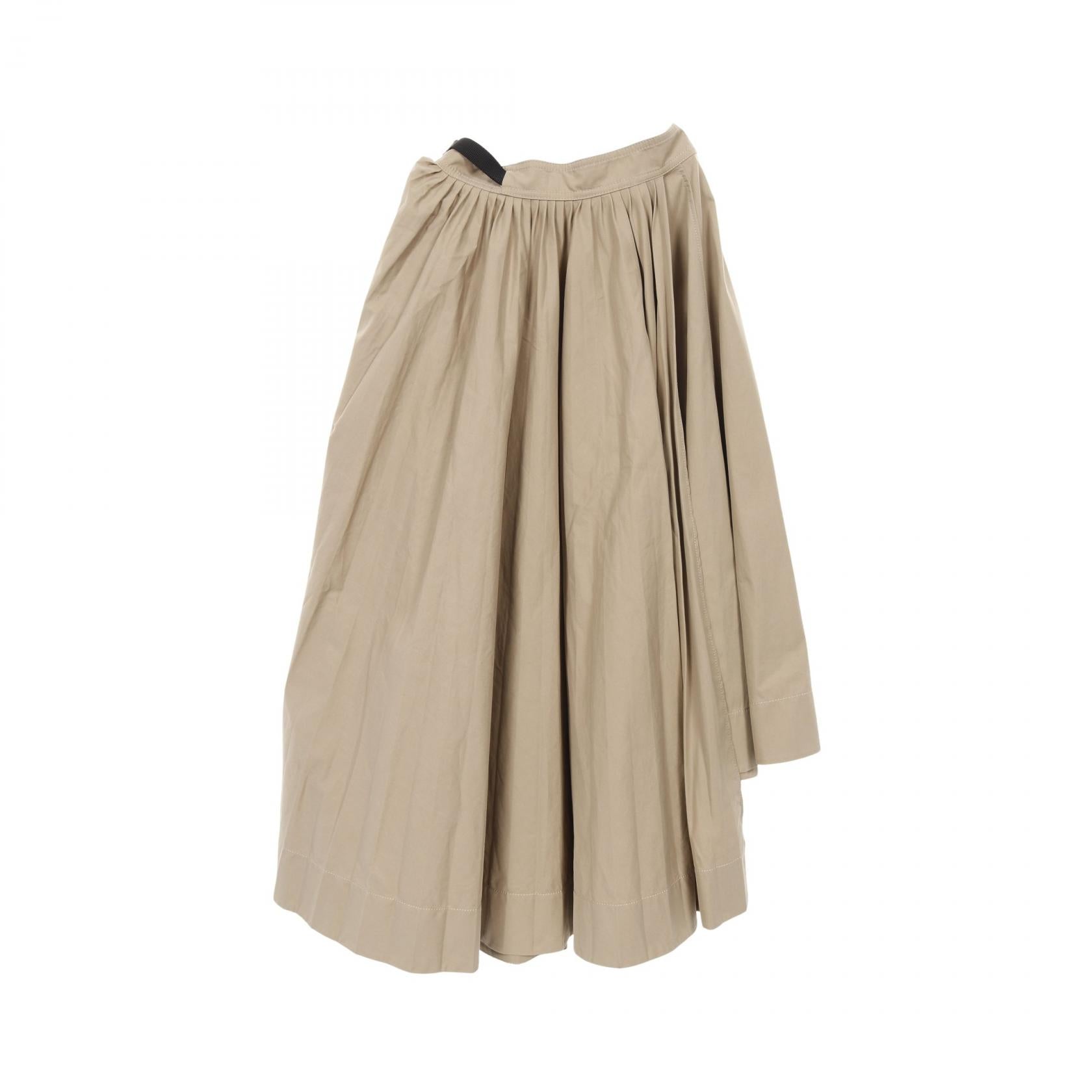 Dior Asymmetry Long Pleated Skirt Cotton Skirt