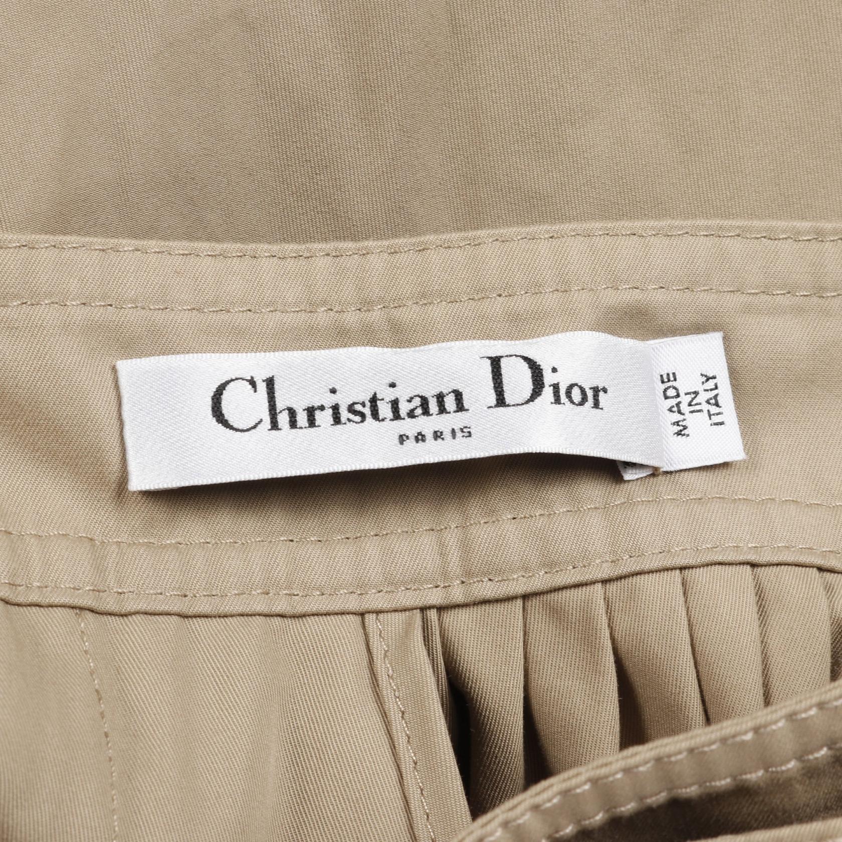 Dior Asymmetry Long Pleated Skirt Cotton Skirt