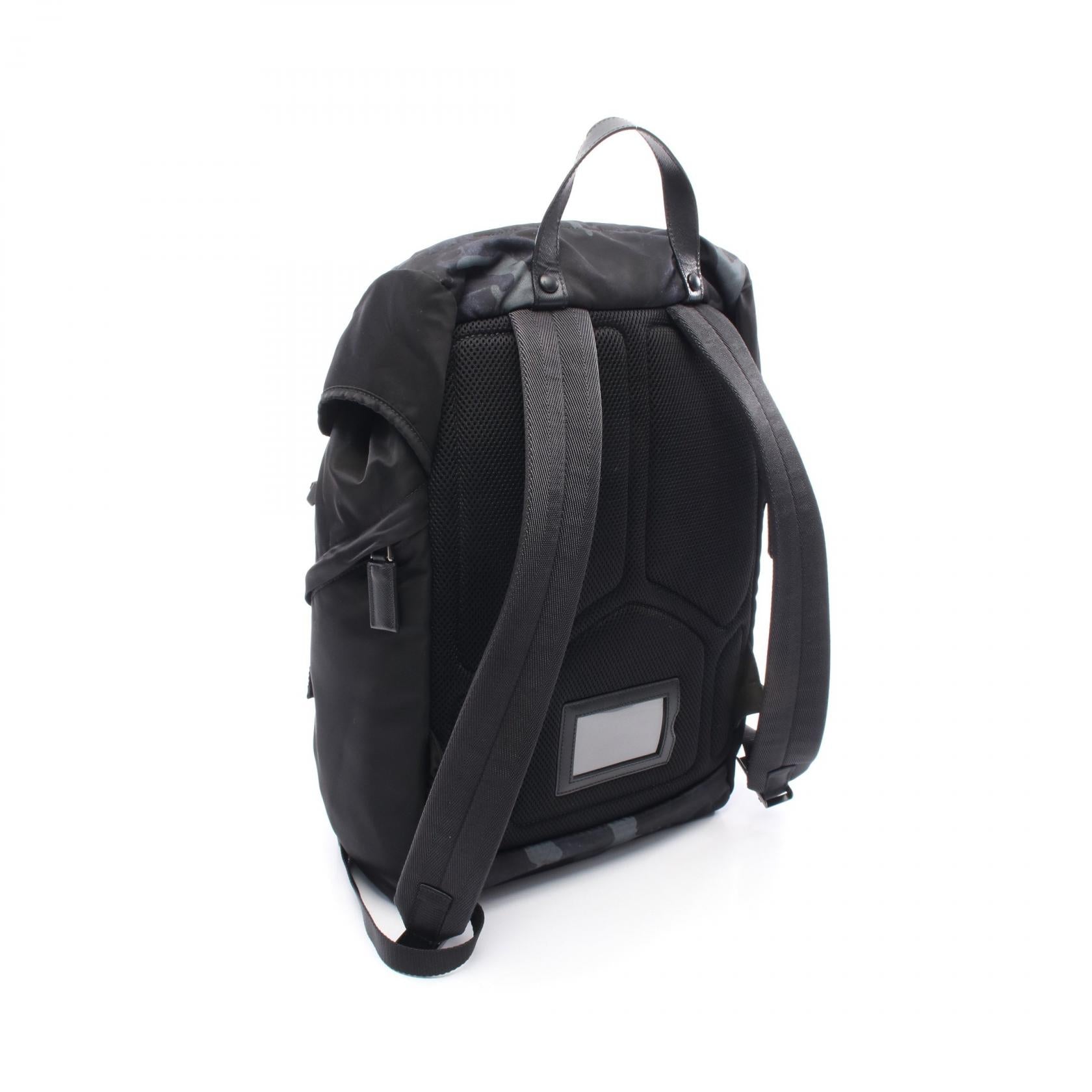 Prada 2VZ135 Nylon Saffiano Leather Backpack