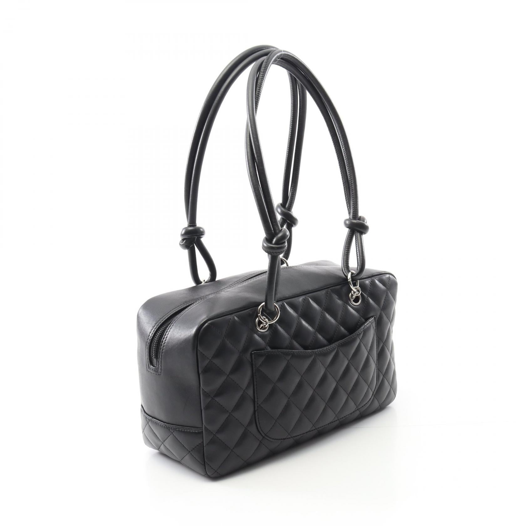 Chanel Cambon Line Calfskin Patent Leather 2way Shoulder Bag