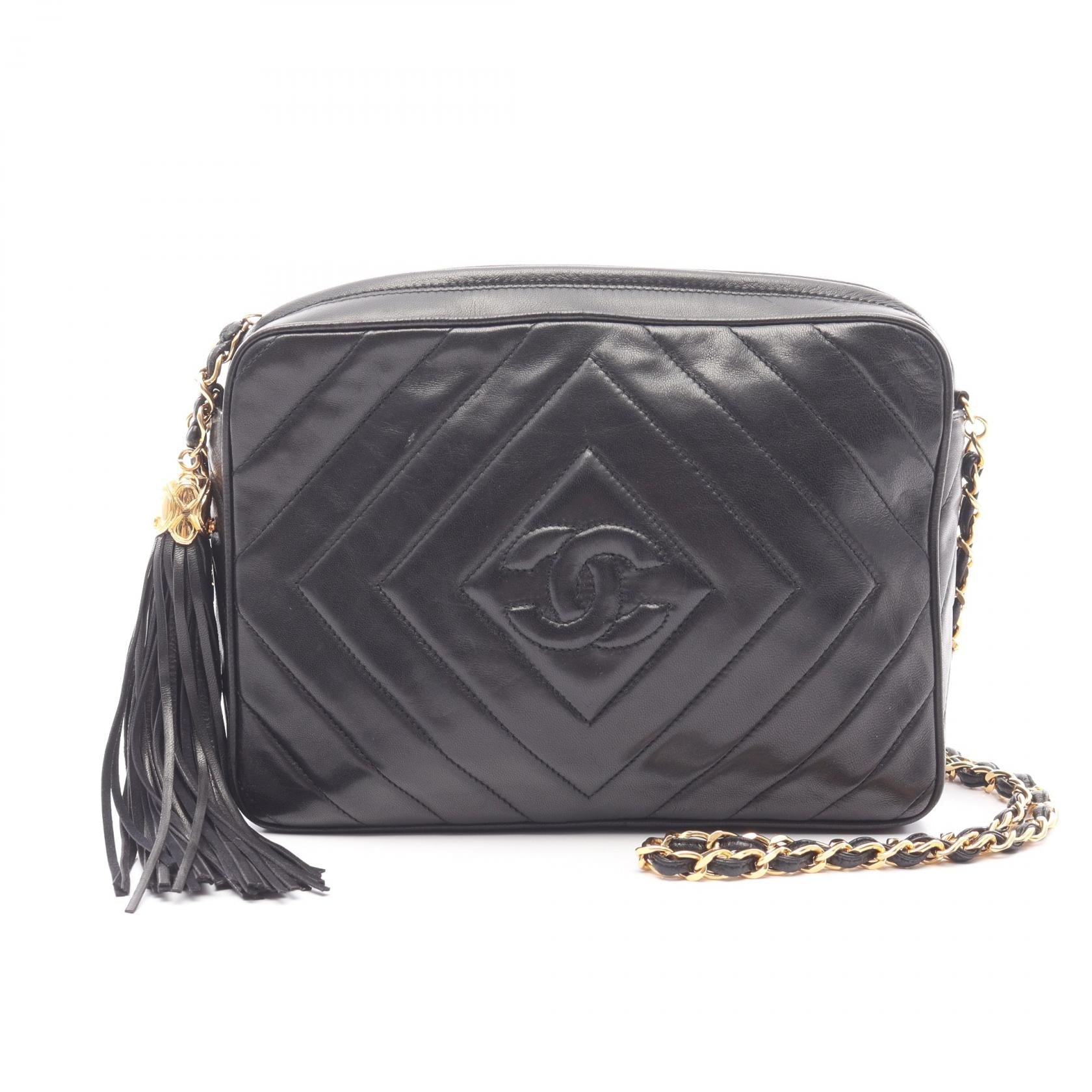 Chanel Coco Mark Diamond Quilting Lambskin Shoulder Bag