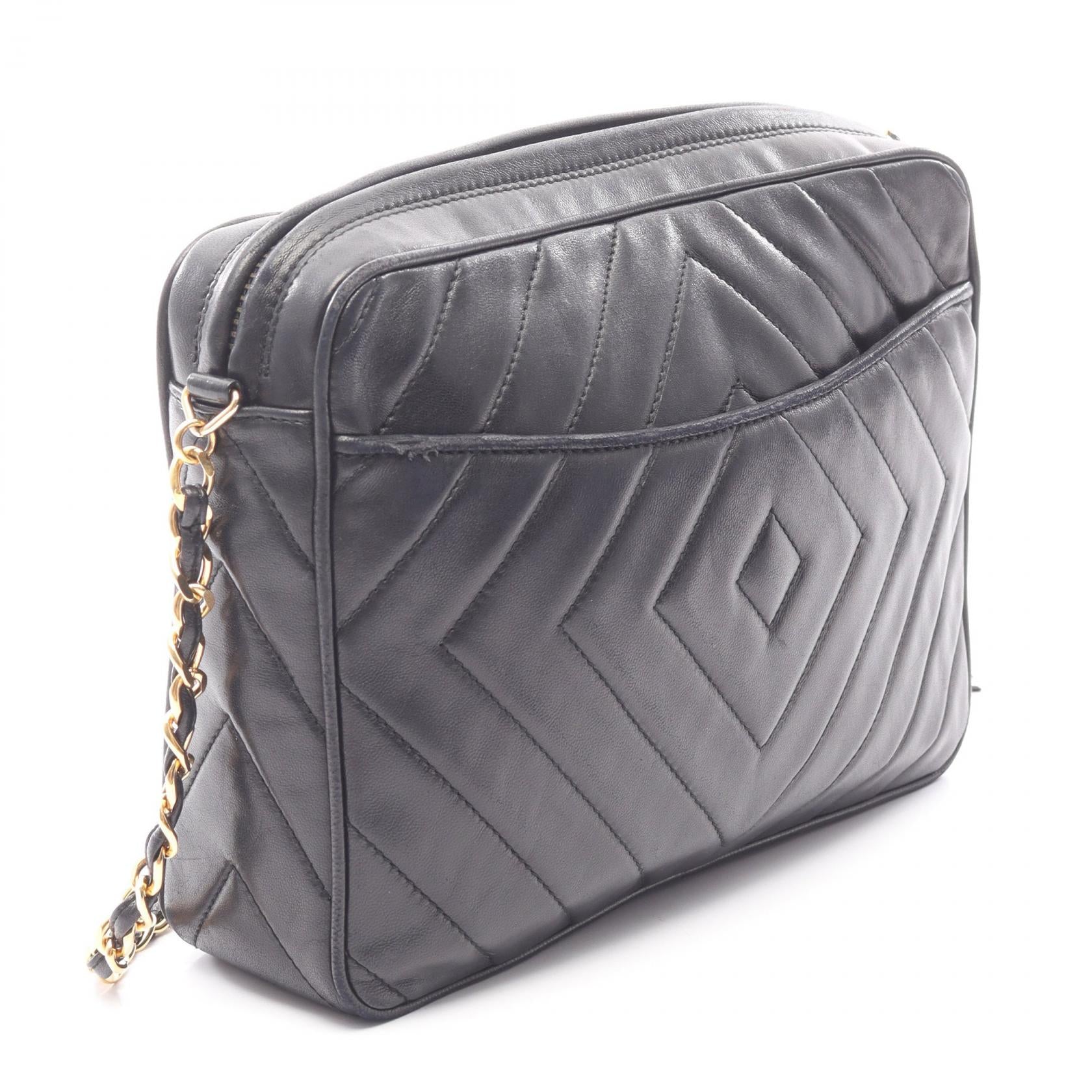Chanel Coco Mark Diamond Quilting Lambskin Shoulder Bag