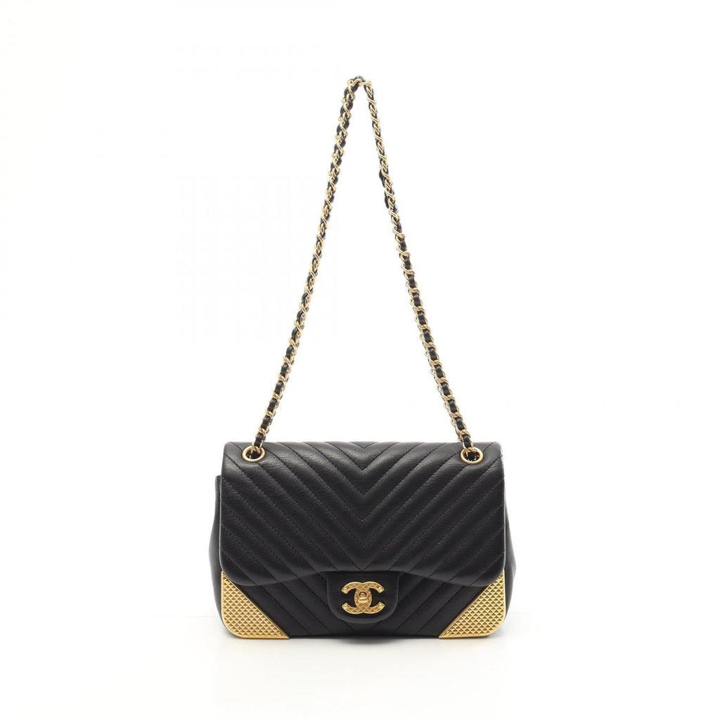 Chanel V-stitch Lambskin Shoulder Bag