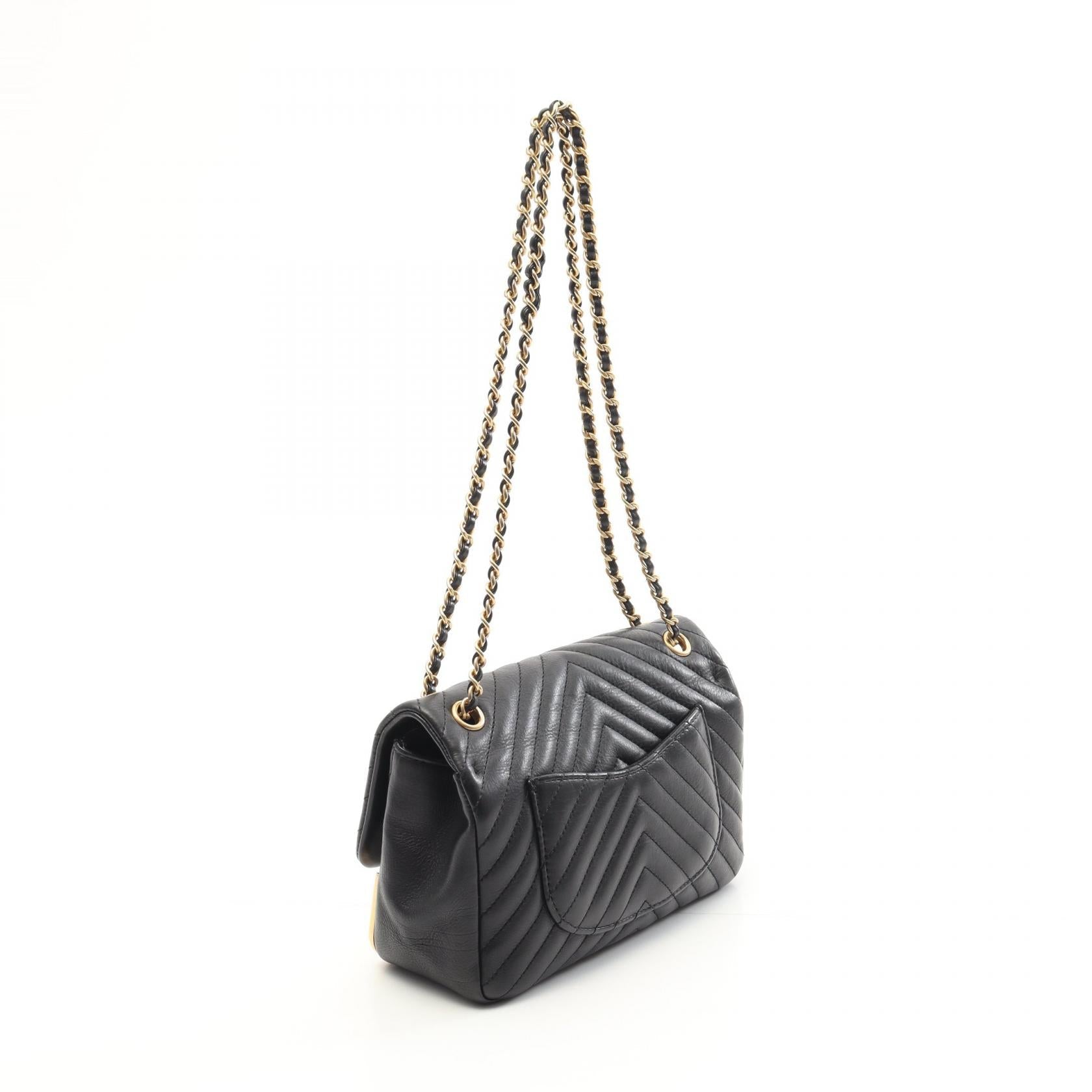 Chanel V-stitch Lambskin Shoulder Bag