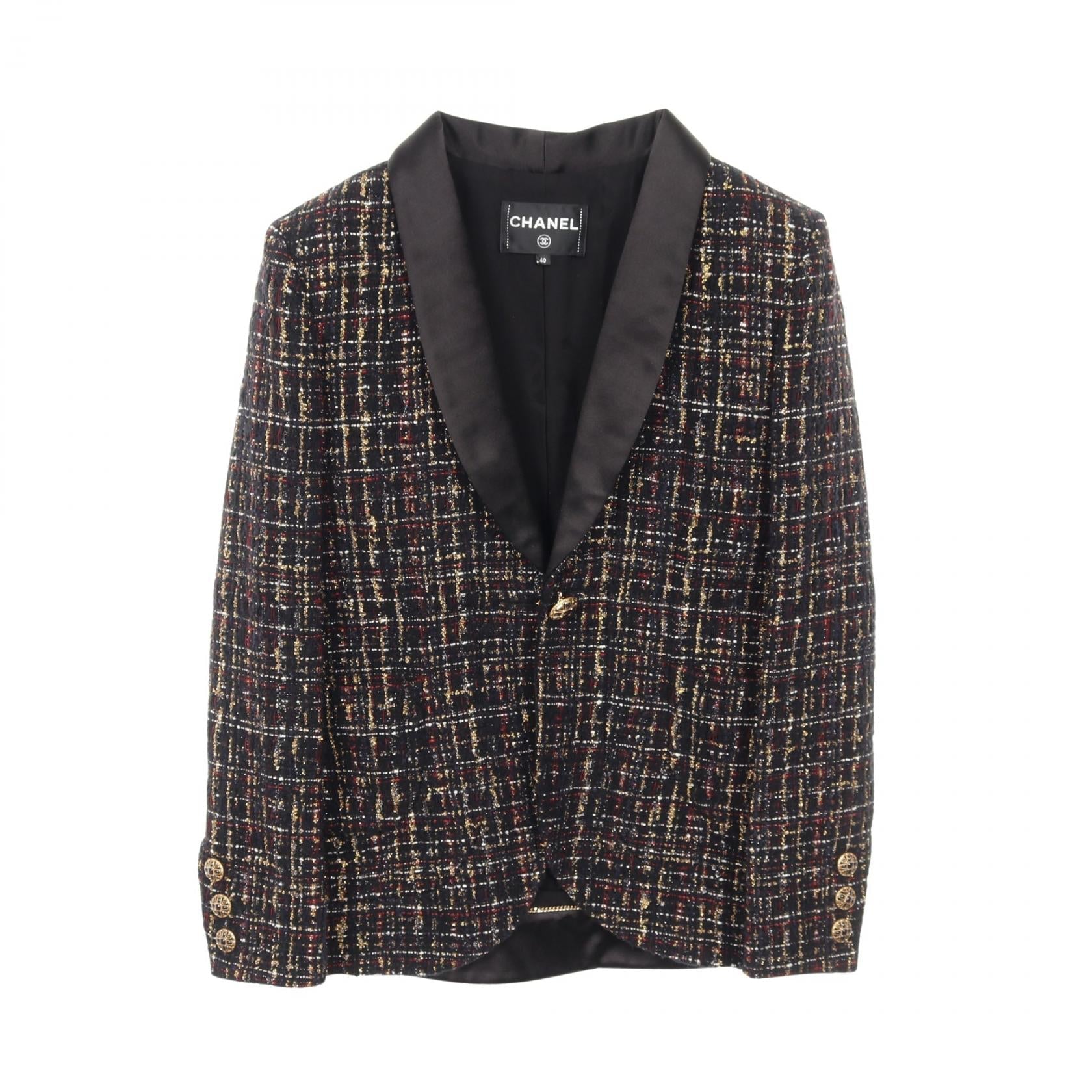 Chanel Coco Mark Gripoix Button Wool Mohair Jacket