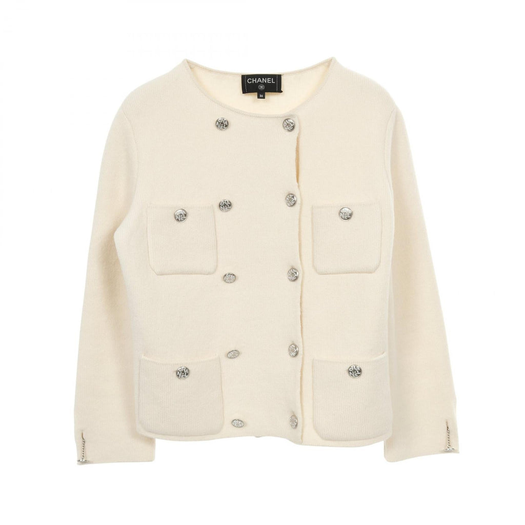 Chanel Coco Mark Cashmere Silk Knit Jacket