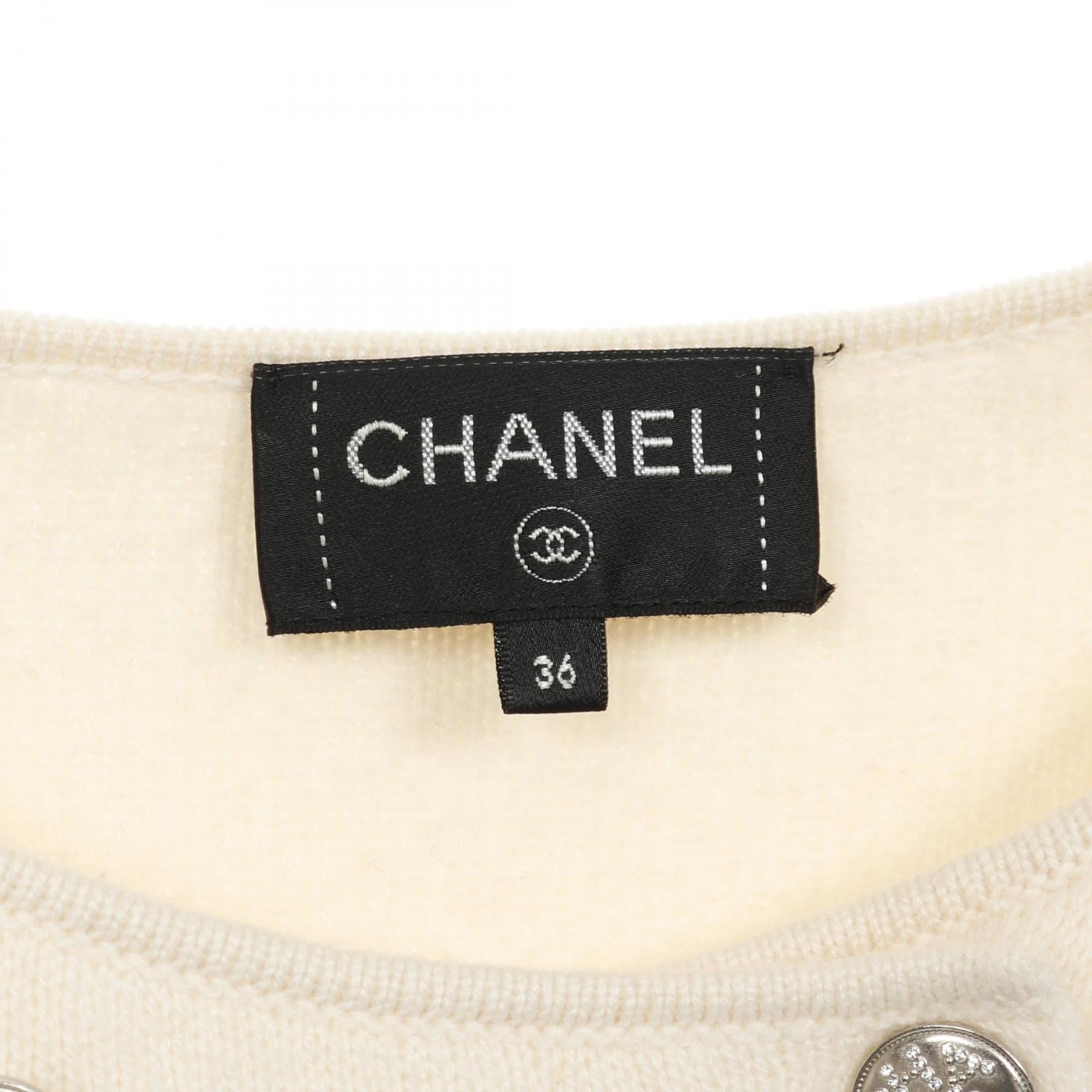 Chanel Coco Mark Cashmere Silk Knit Jacket