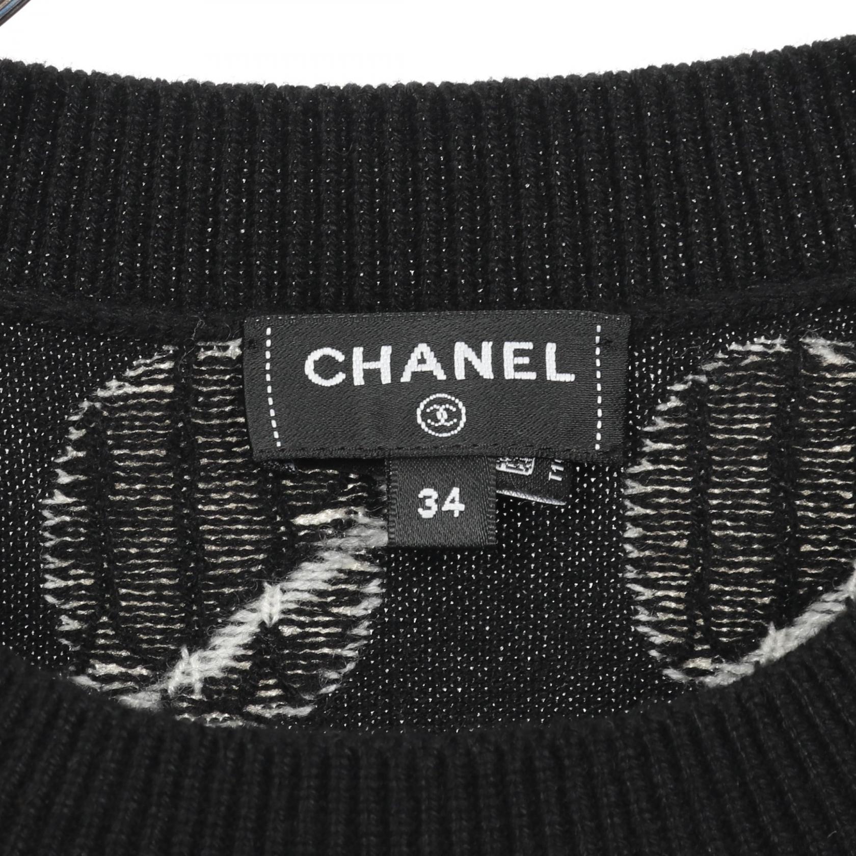 Chanel Coco Mark Flower Logo Cashmere Knitwear