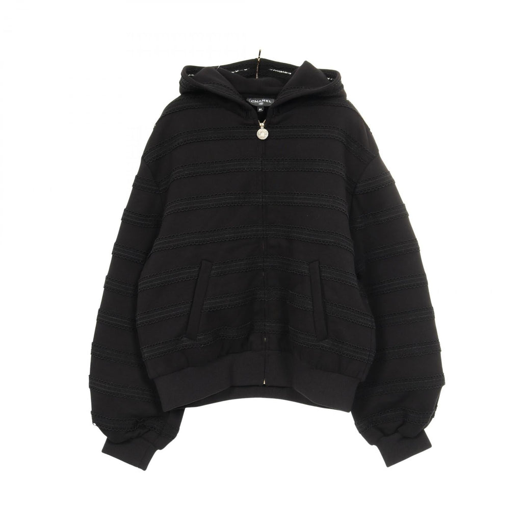 Chanel Coco Mark Lace Cotton Hoodie