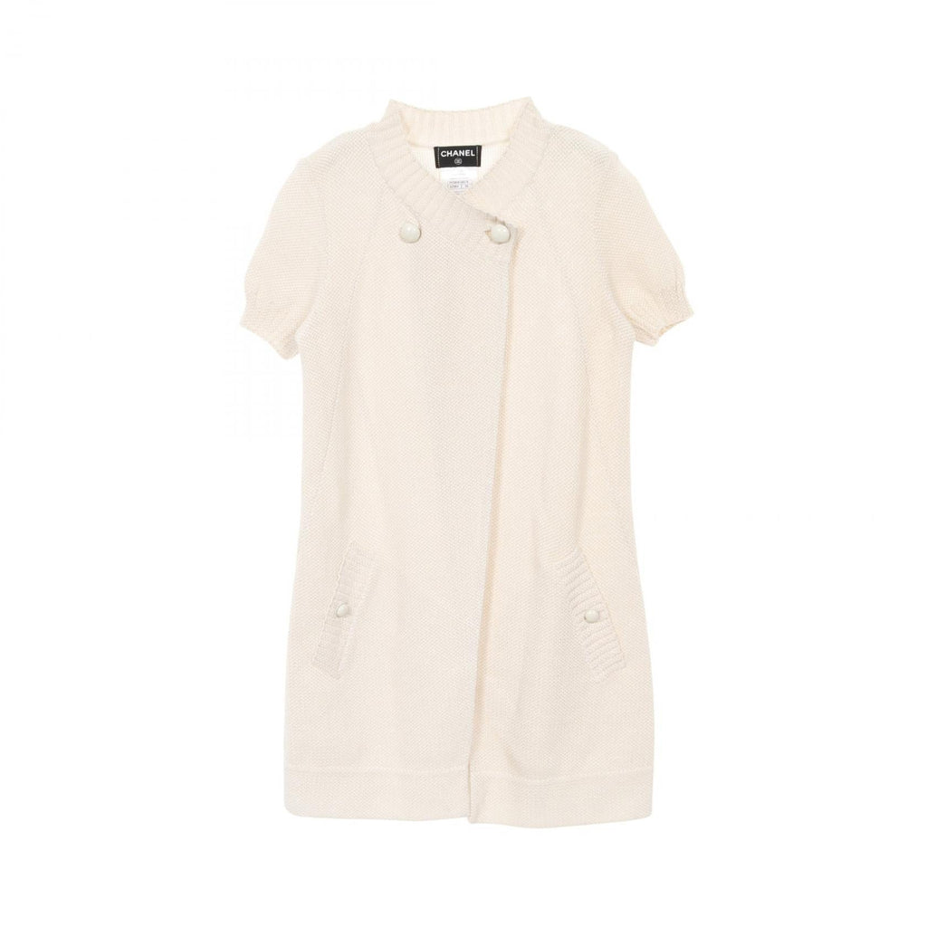 Chanel Coco Mark Button Cotton igan