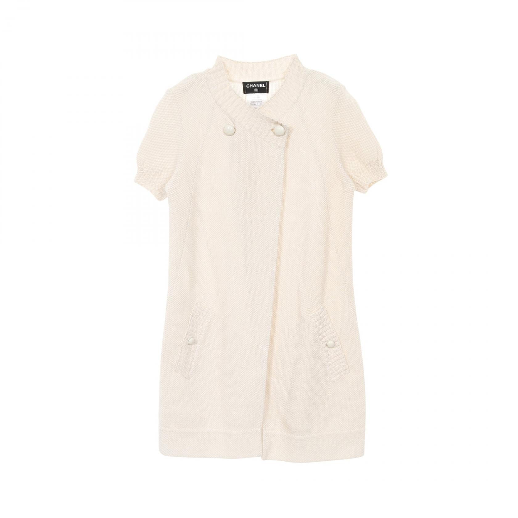 Chanel Coco Mark Button Cotton igan