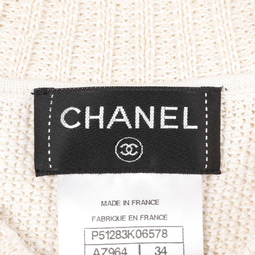 Chanel Coco Mark Button Cotton igan