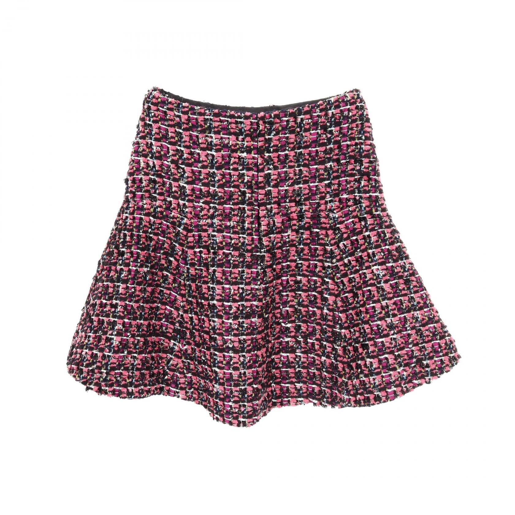 Chanel Tweed Wool Cotton Nylon Skirt