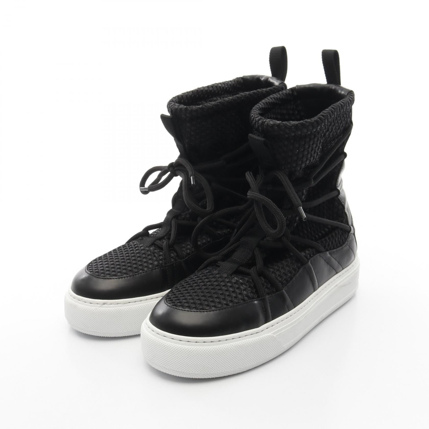 Christian Dior Mesh Leather Fabric Boots