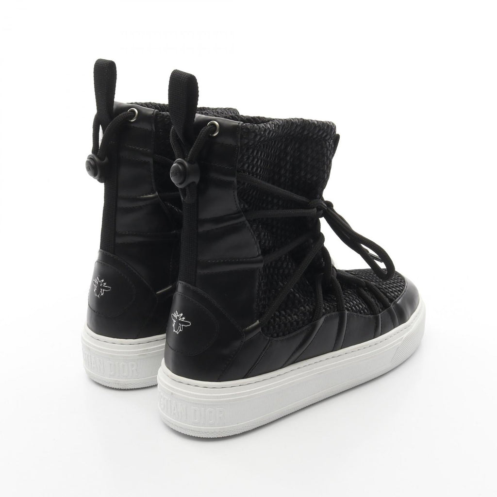 Christian Dior Mesh Leather Fabric Boots