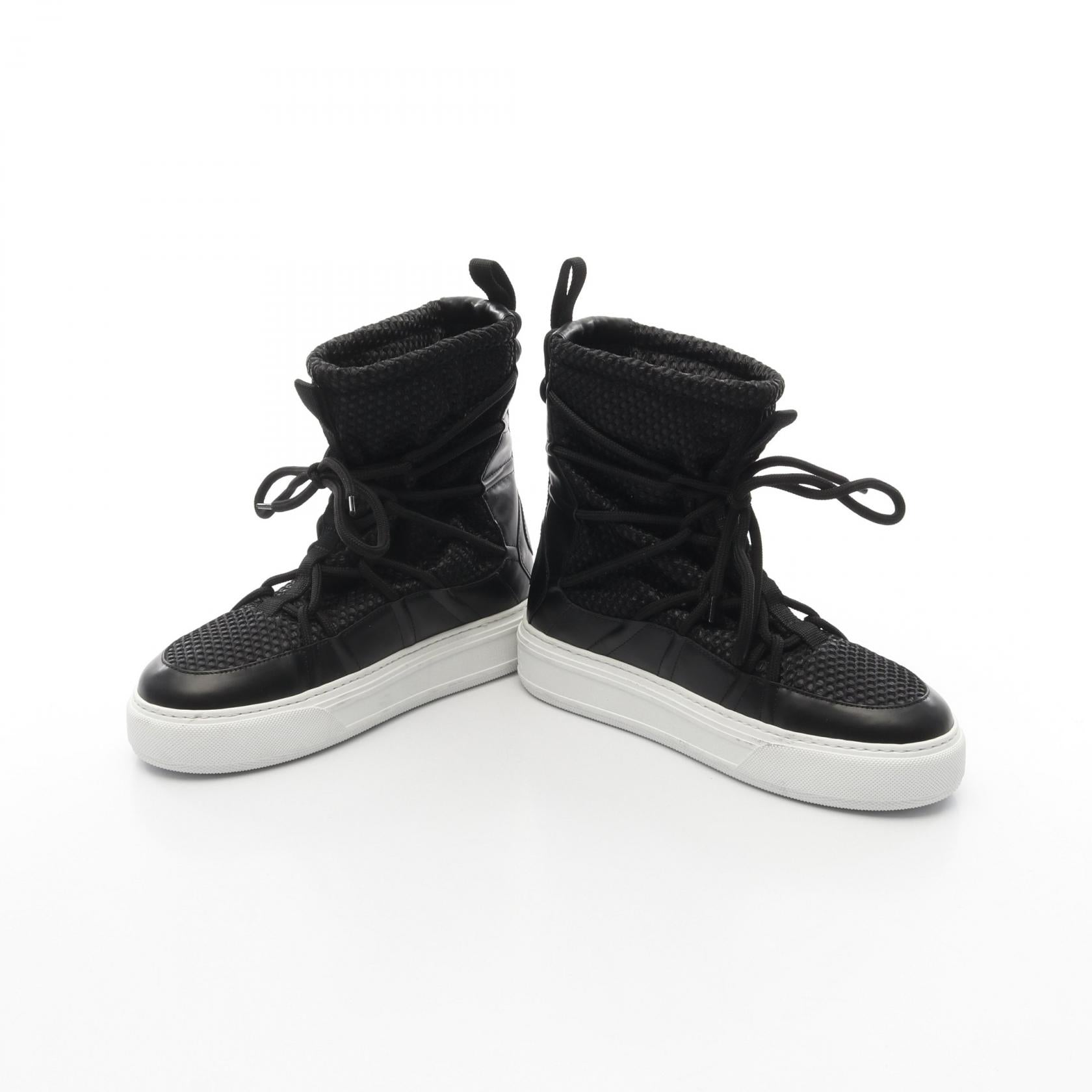 Christian Dior Mesh Leather Fabric Boots