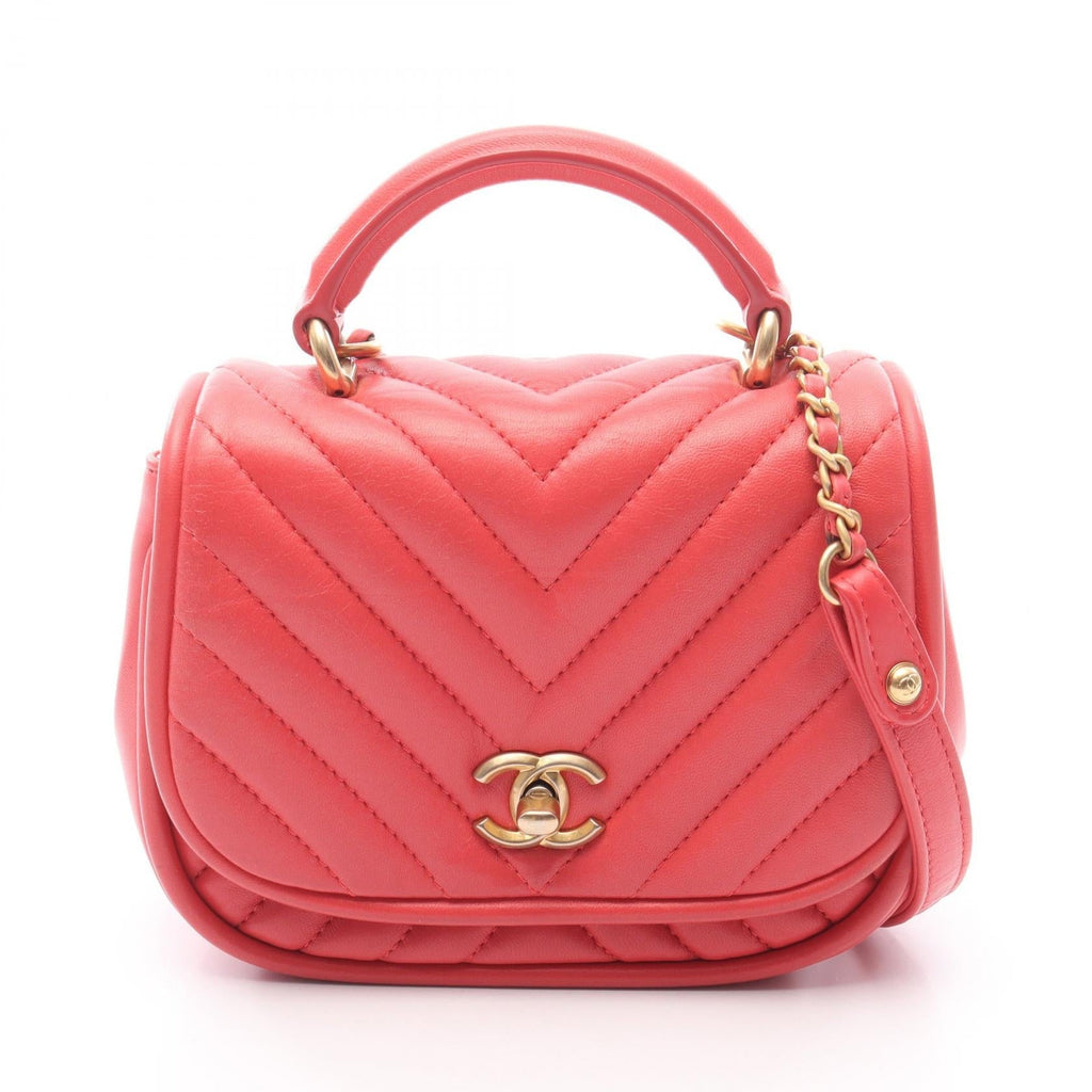 Chanel Chevron V Stitch Lambskin Shoulder Bag