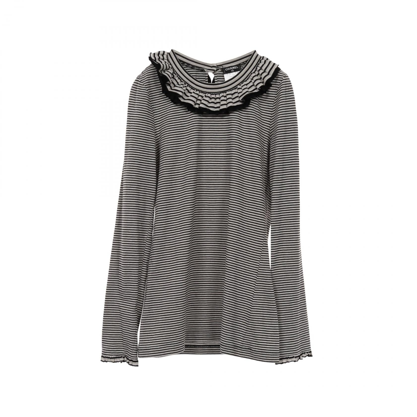 Chanel Coco Mark Button Cotton Top