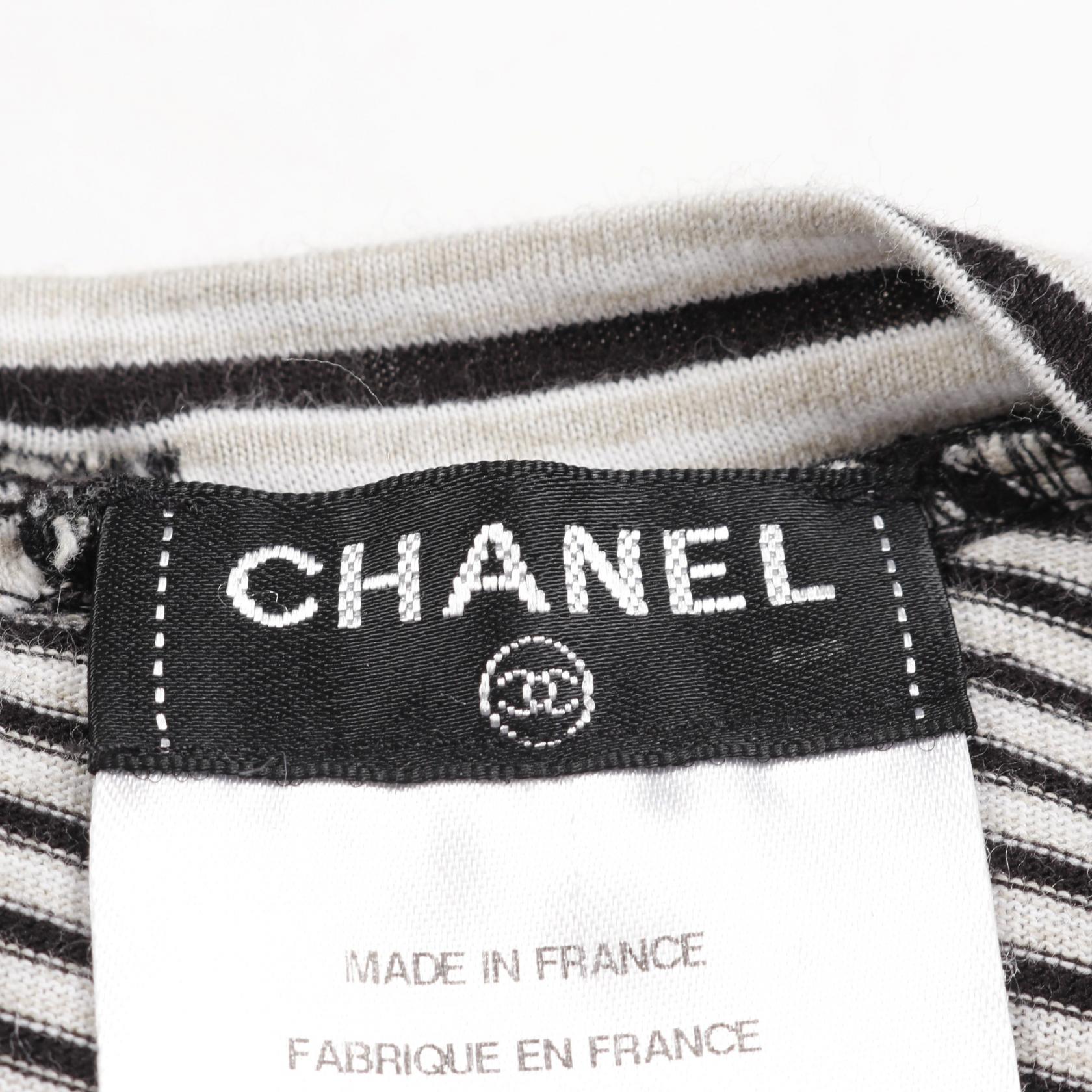 Chanel Coco Mark Button Cotton Top