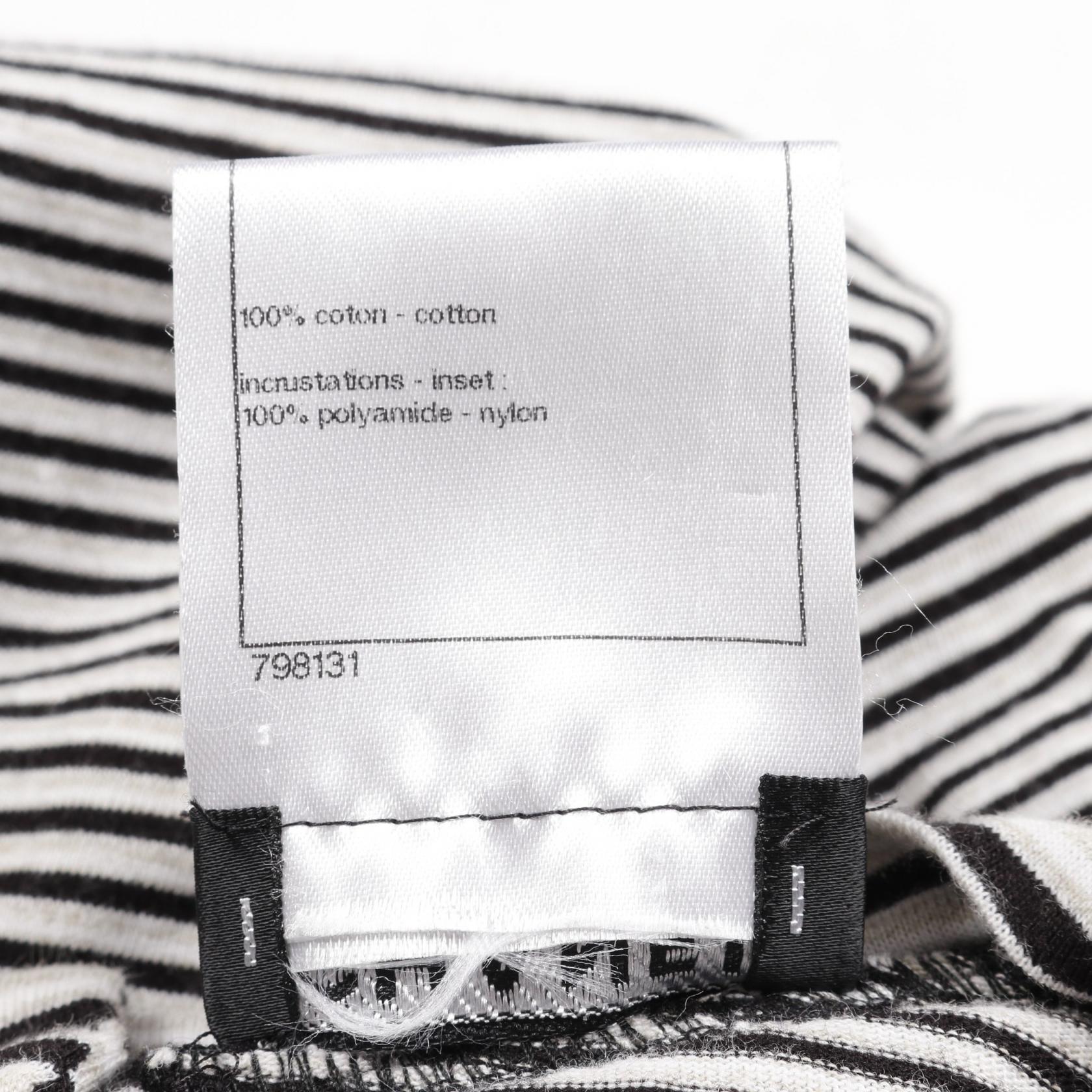 Chanel Coco Mark Button Cotton Top