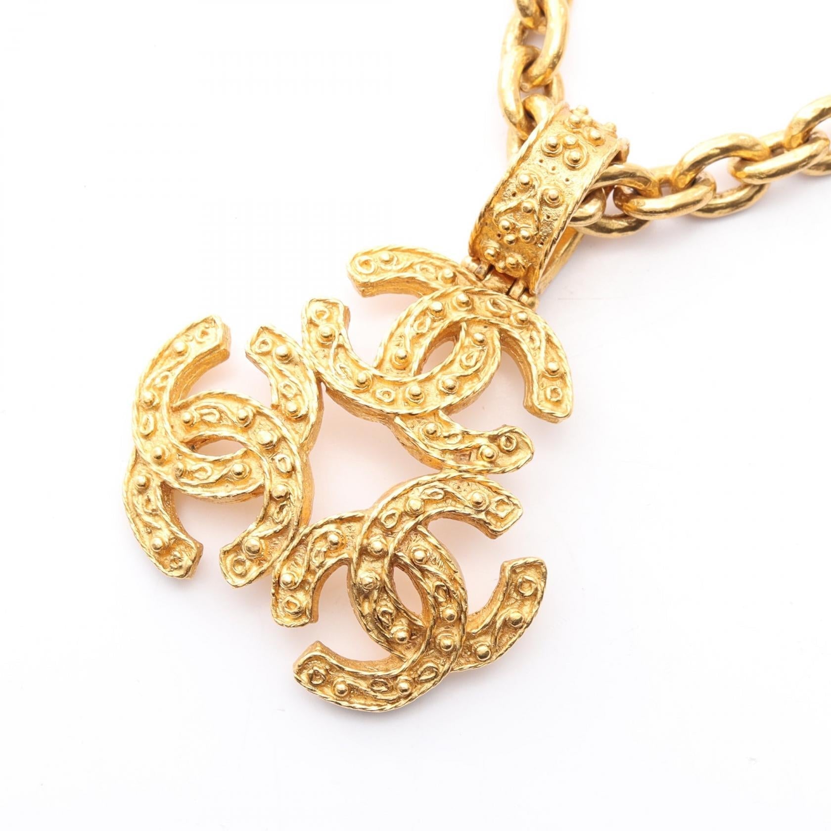 Chanel Triple Coco Mark Necklace